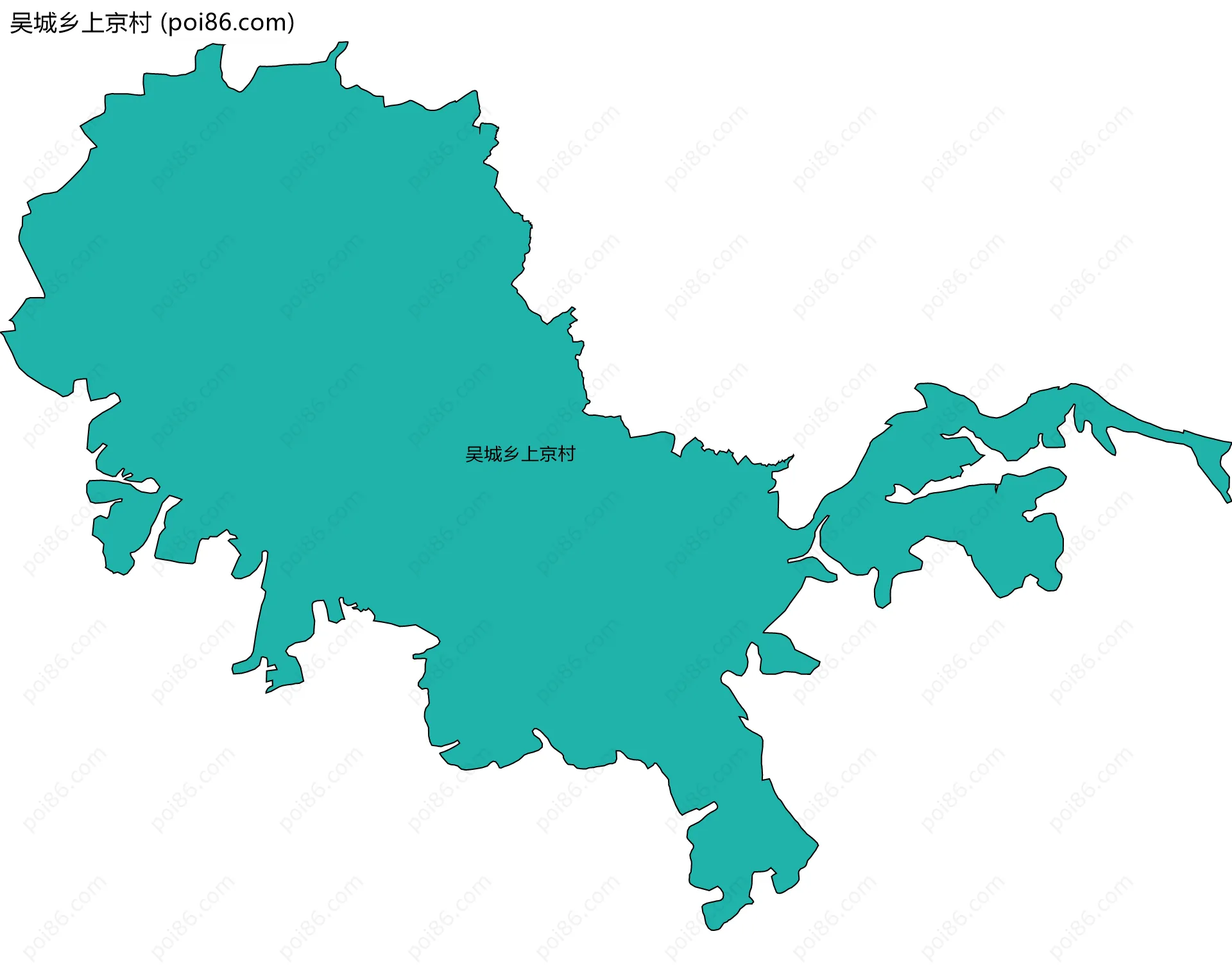 吴城乡上京村边界地图