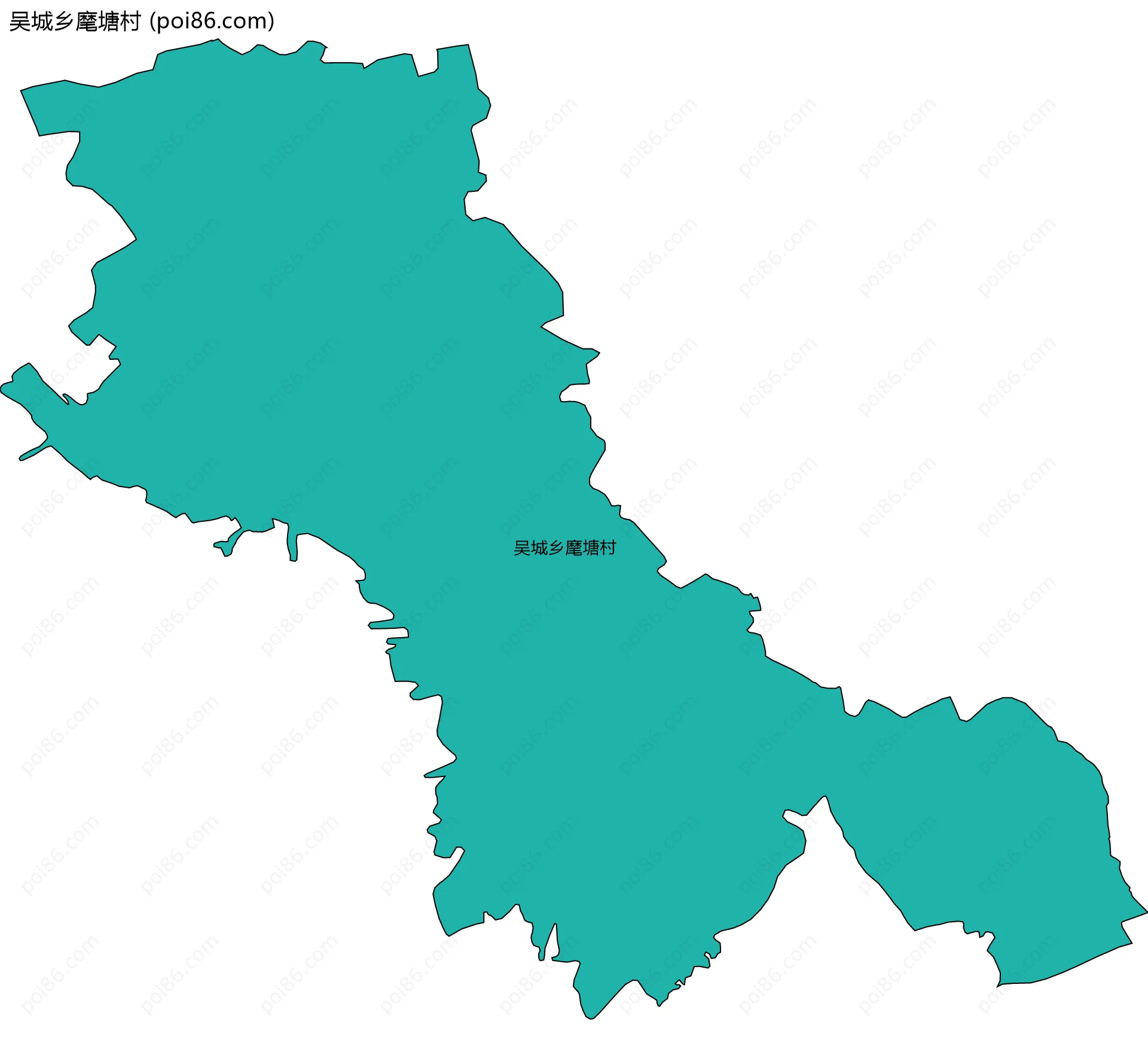 吴城乡麾塘村边界地图