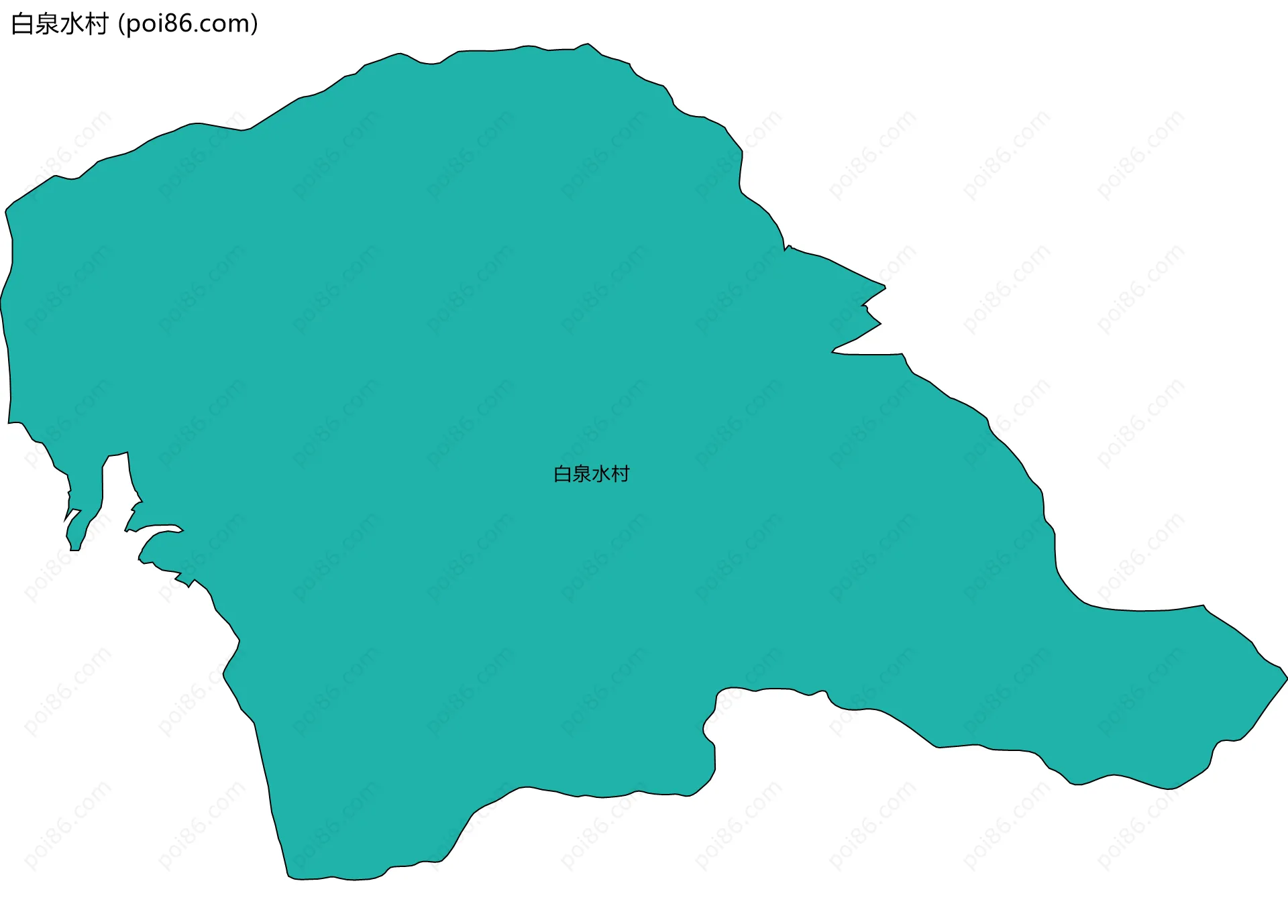 白泉水村边界地图