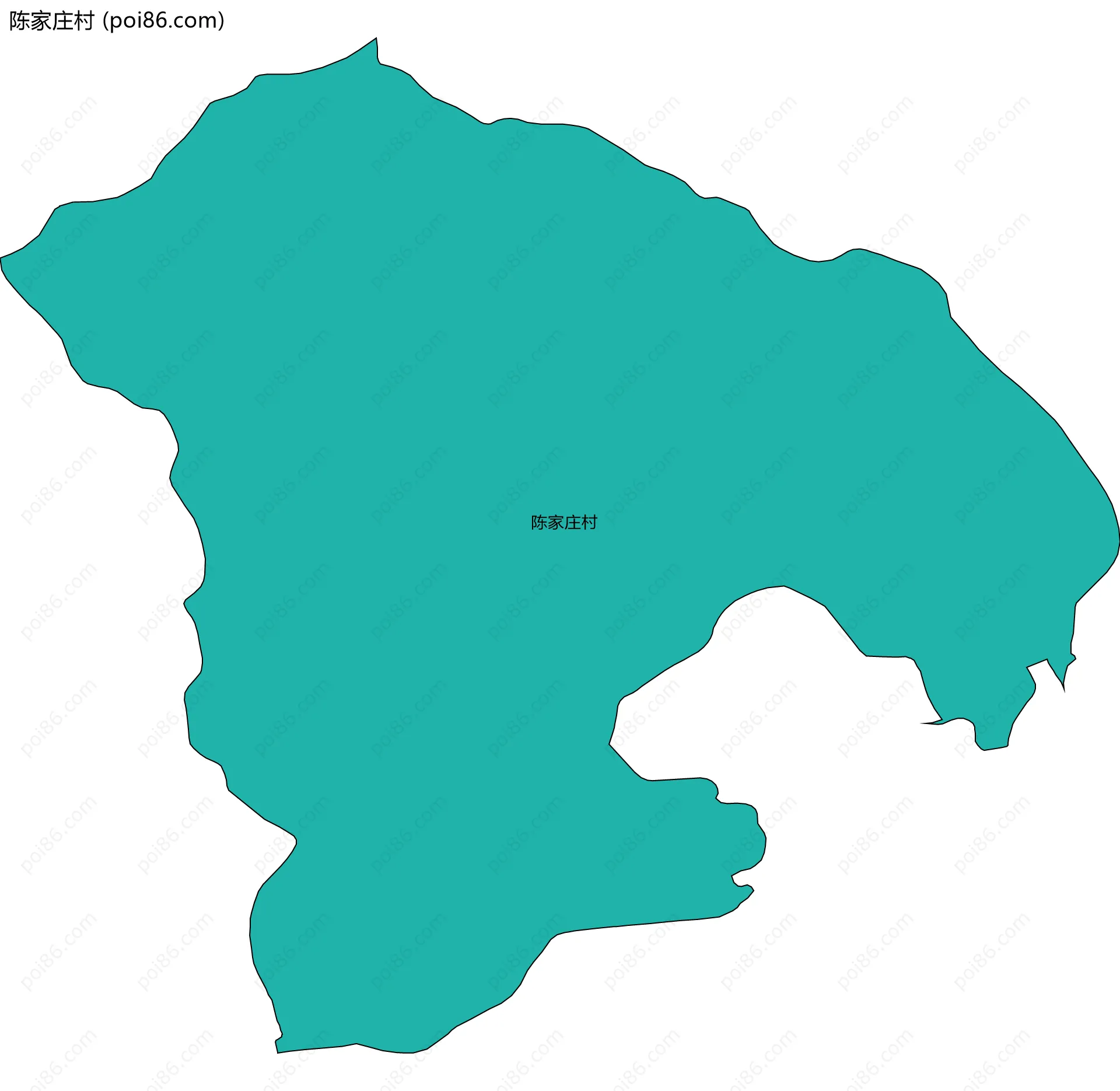 陈家庄村边界地图