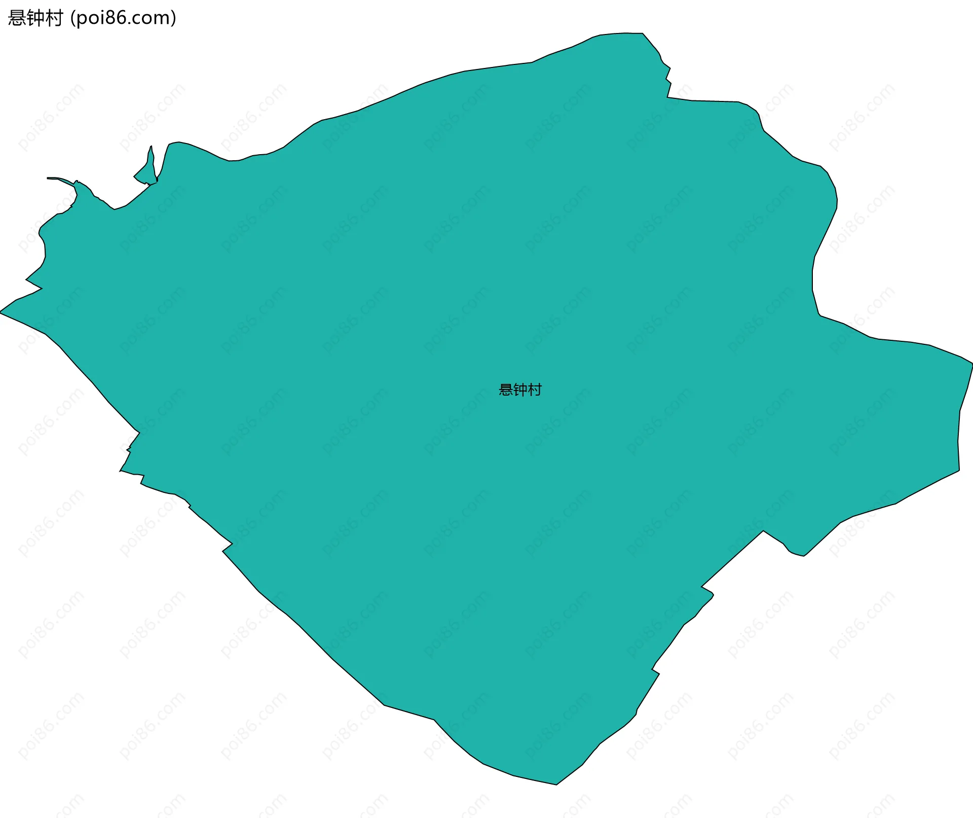 悬钟村边界地图