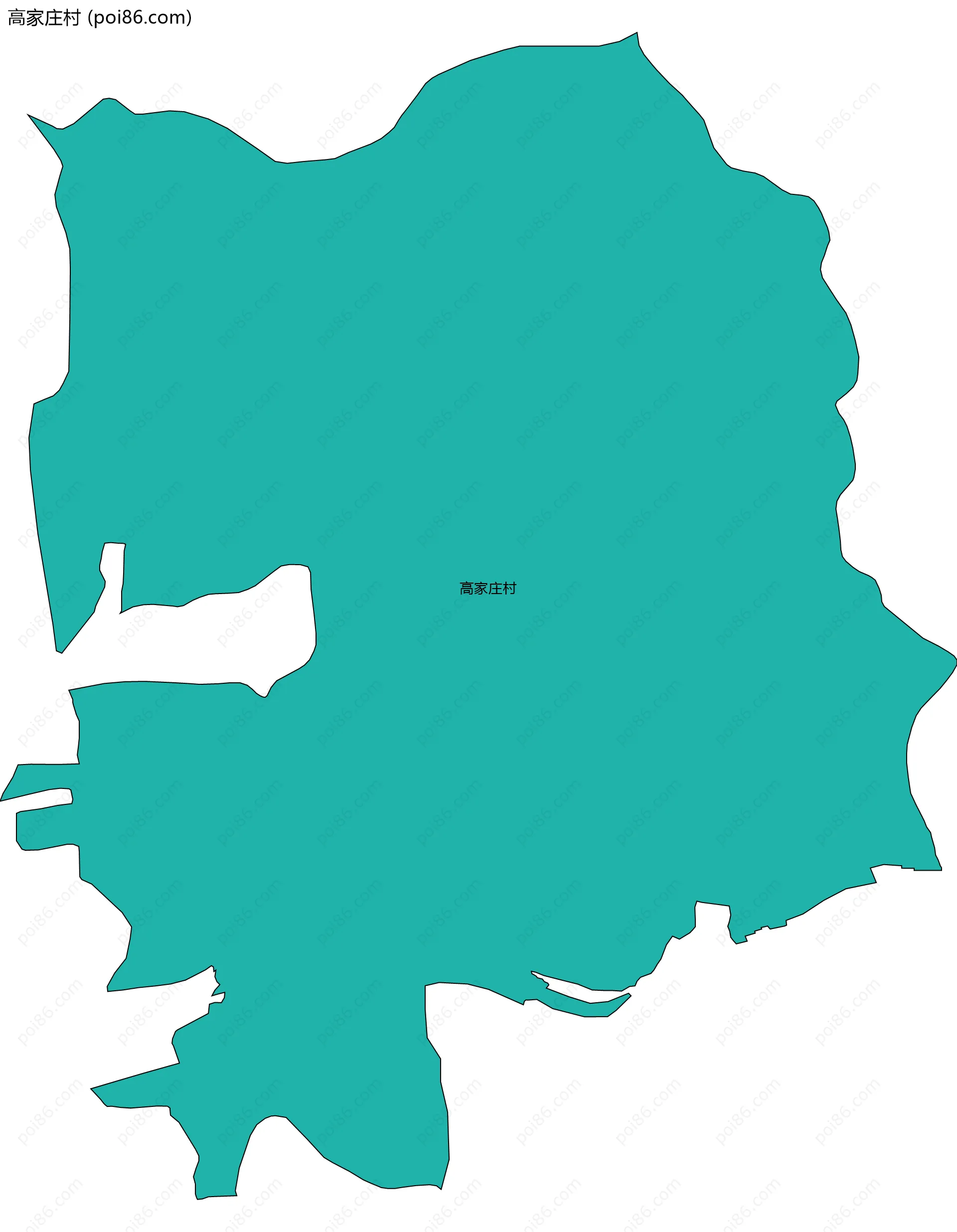 高家庄村边界地图