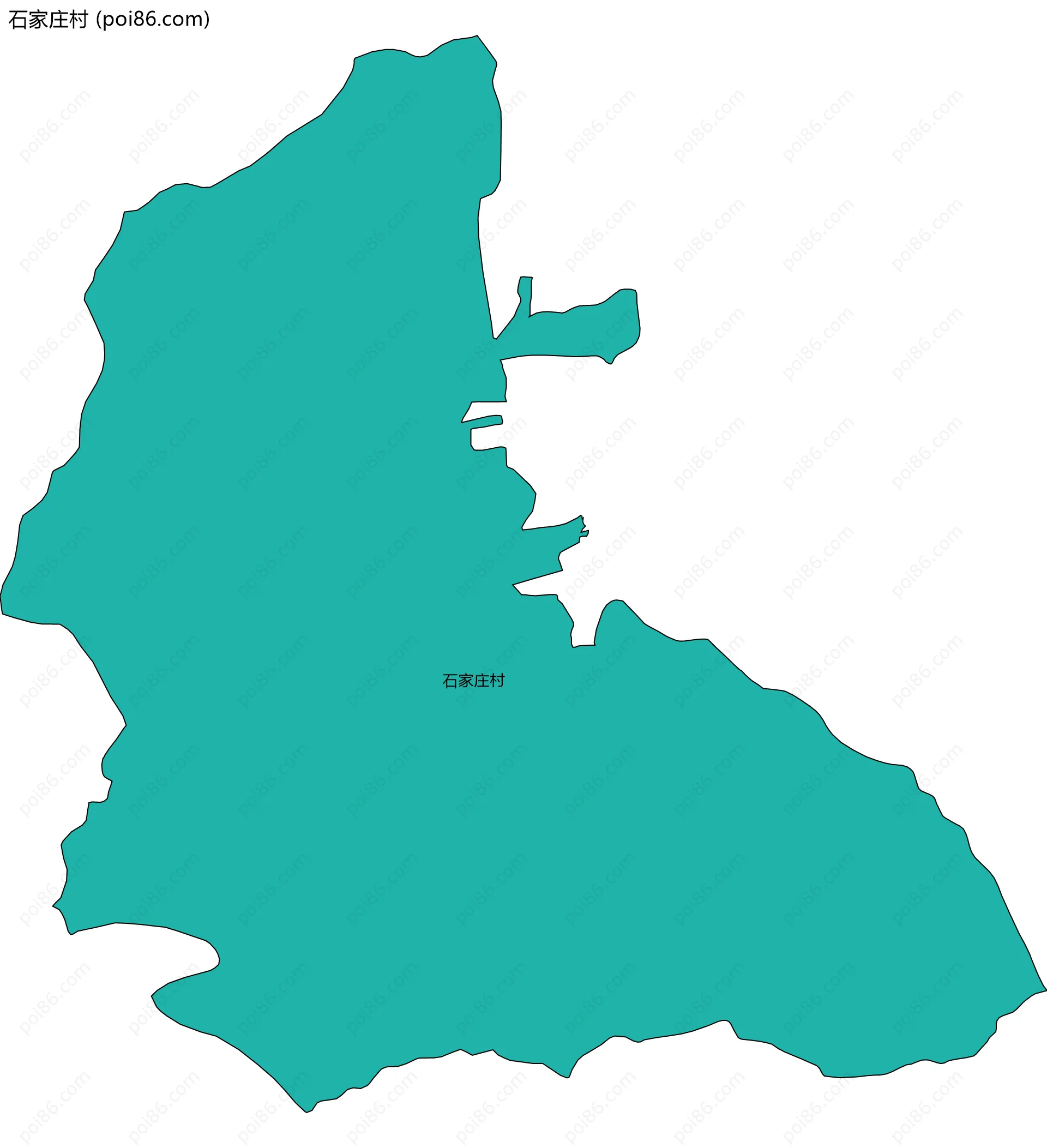 石家庄村边界地图