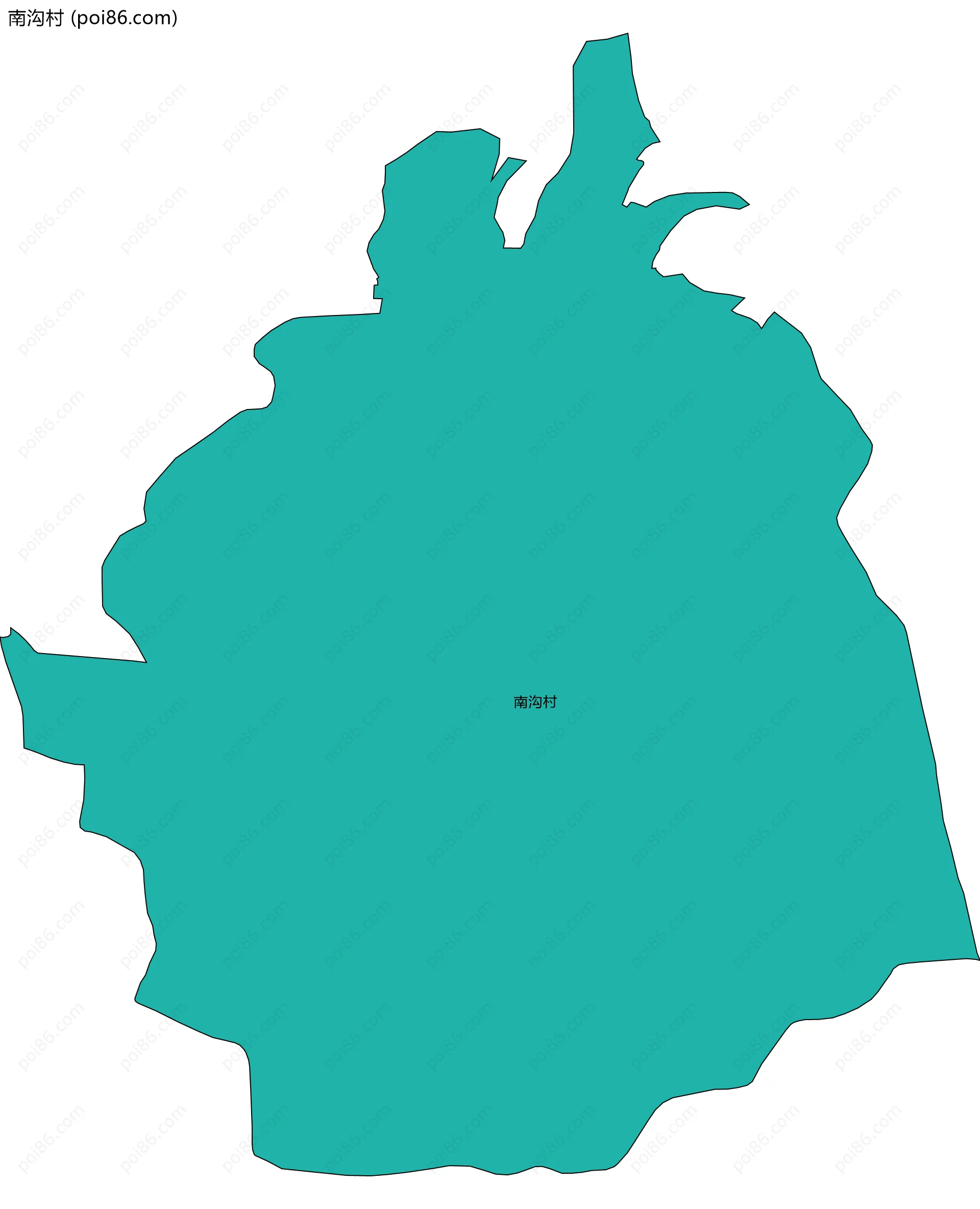 南沟村边界地图