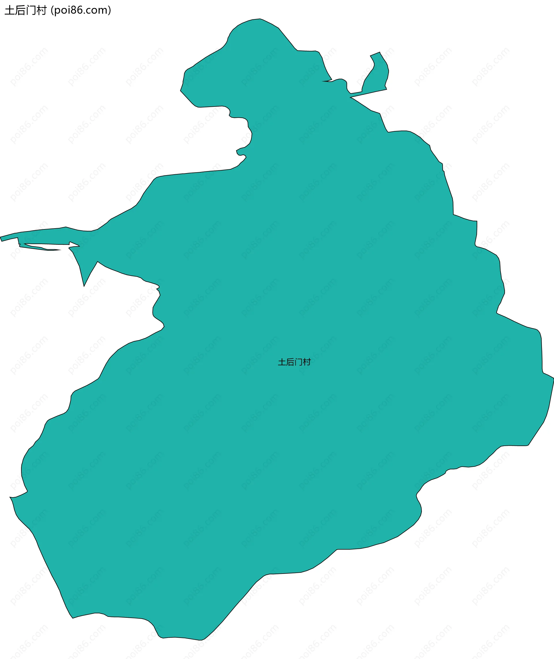 土后门村边界地图