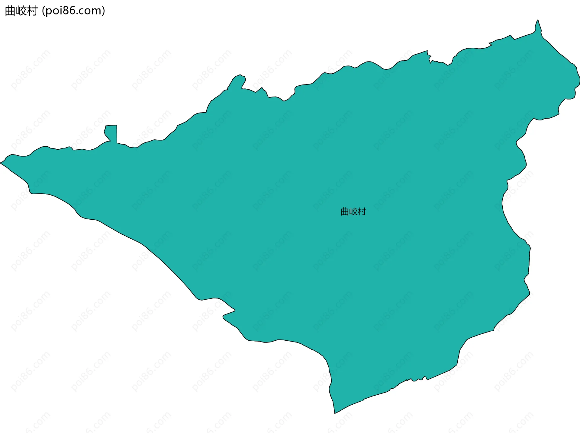 曲峧村边界地图