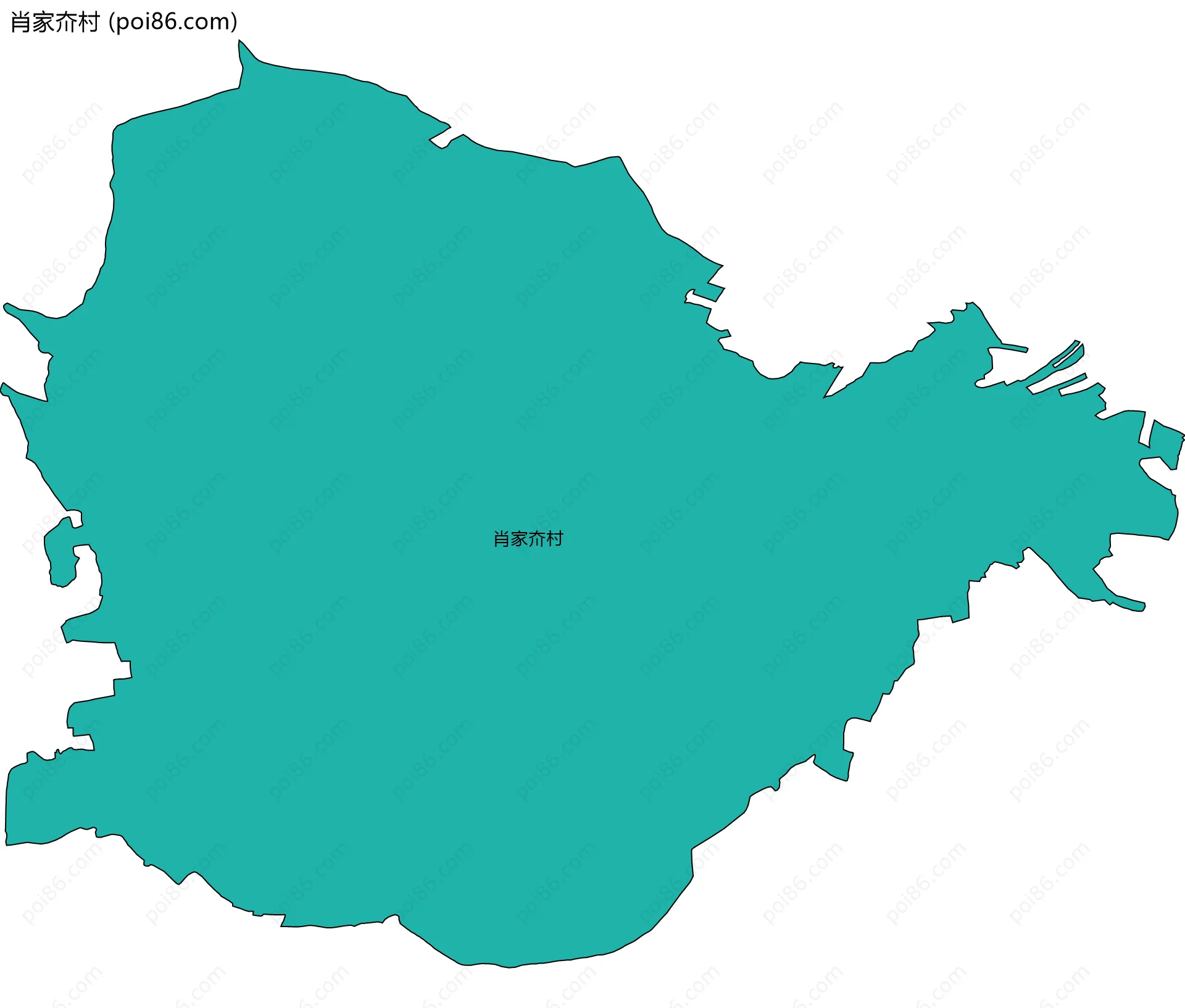 肖家夼村边界地图