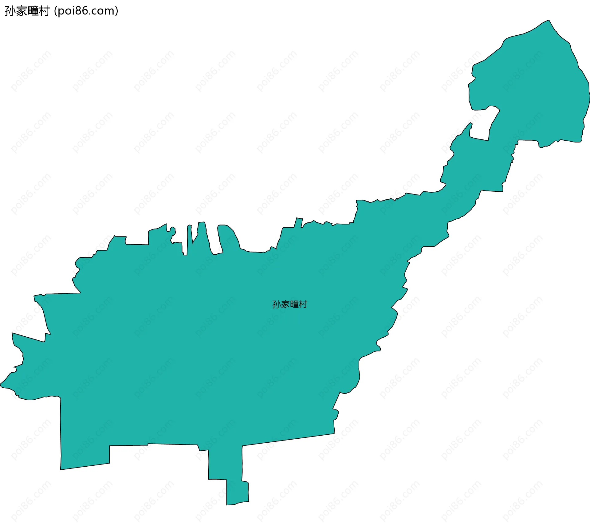 孙家疃村边界地图