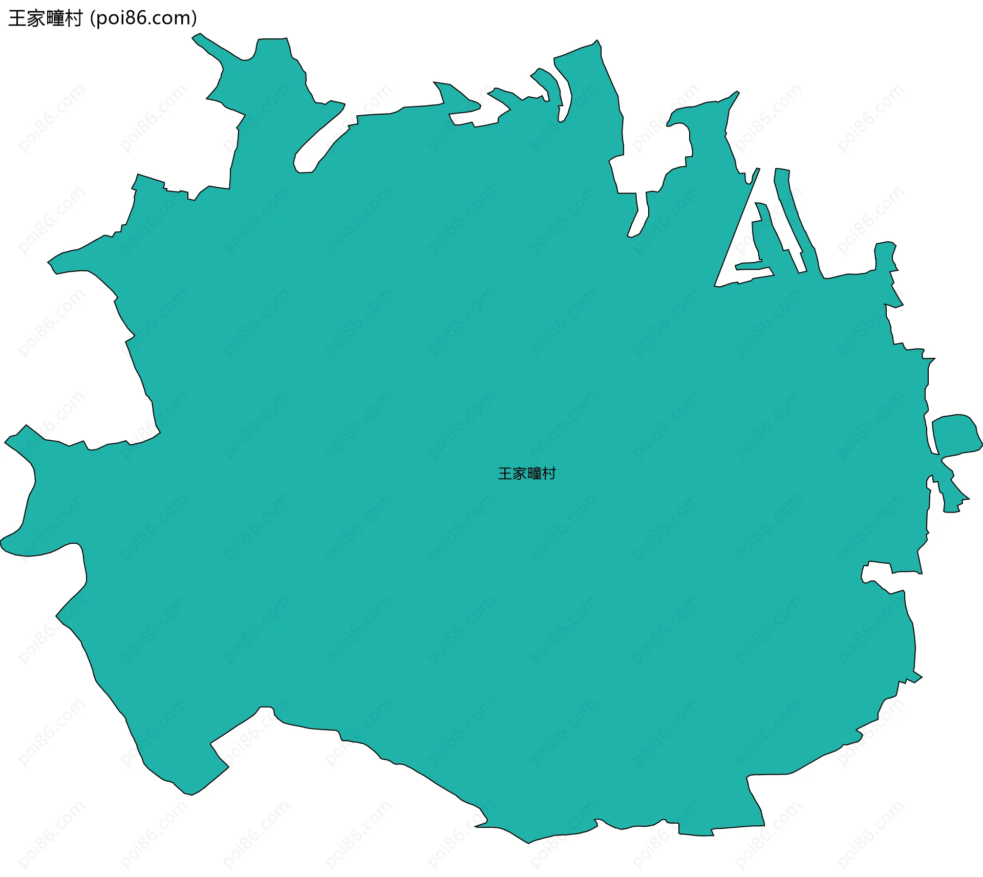王家疃村边界地图
