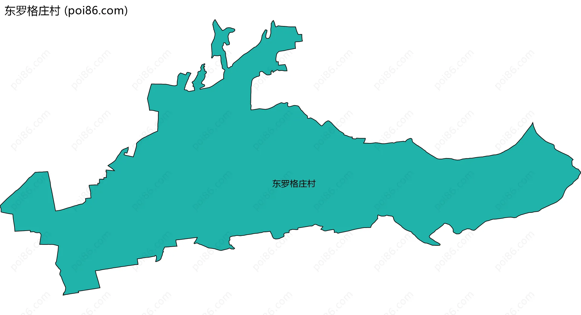 东罗格庄村边界地图
