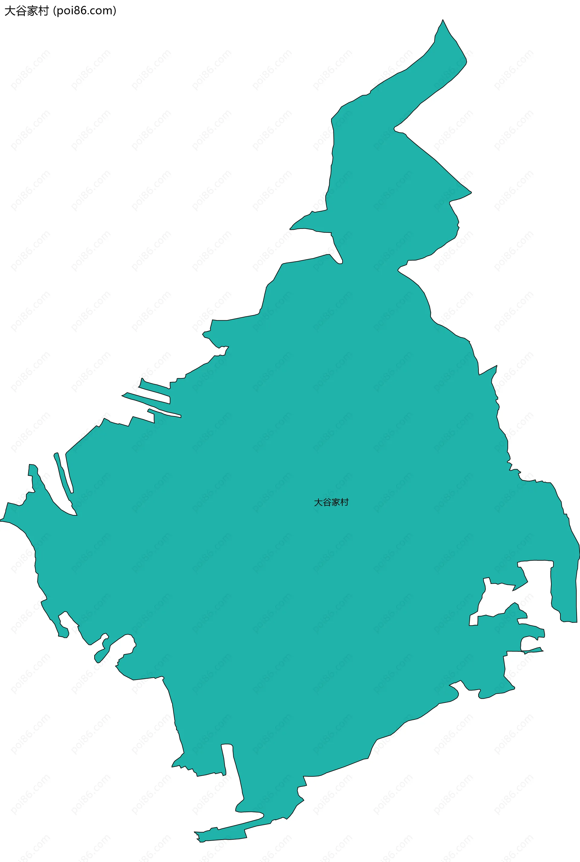 大谷家村边界地图