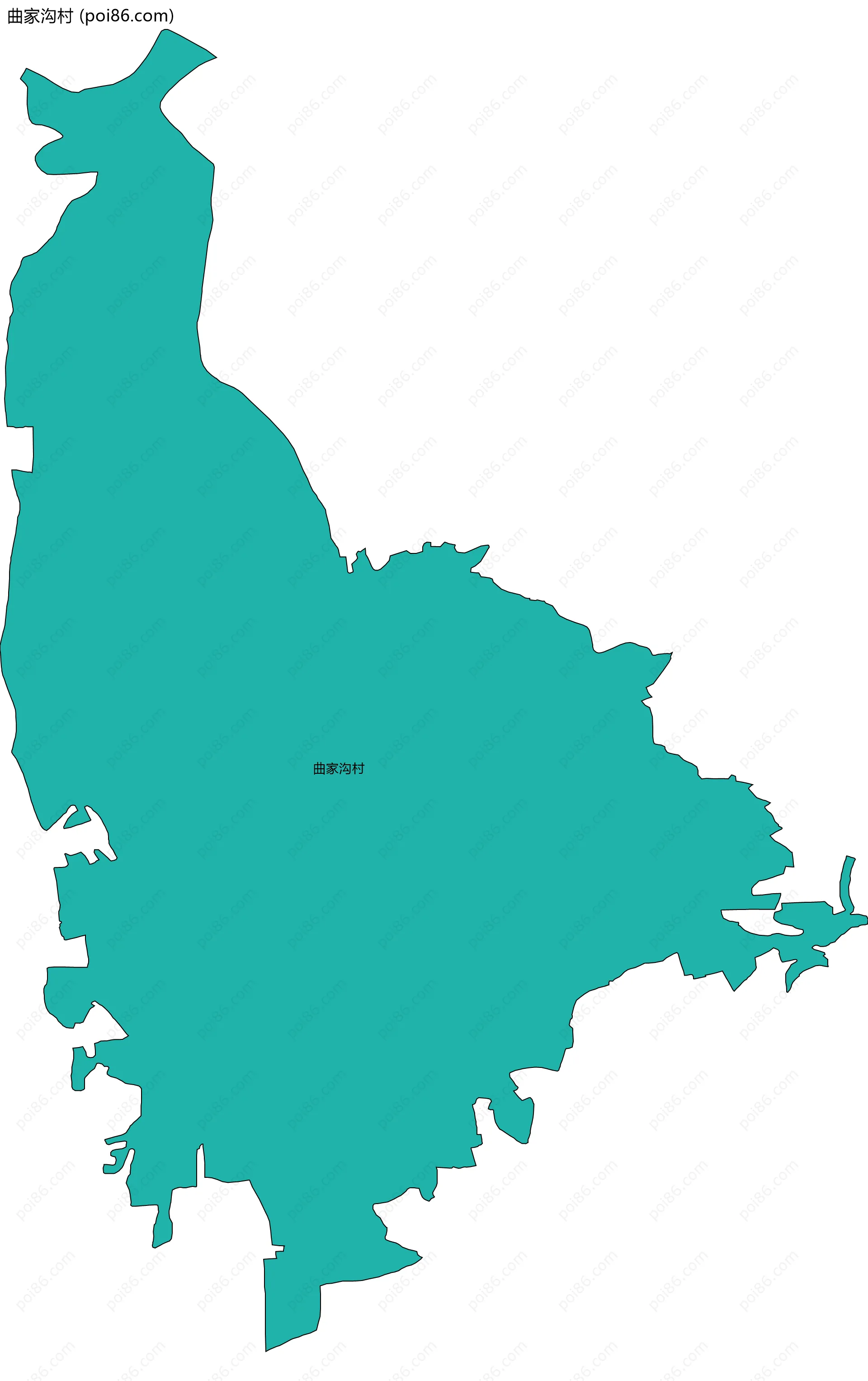 曲家沟村边界地图