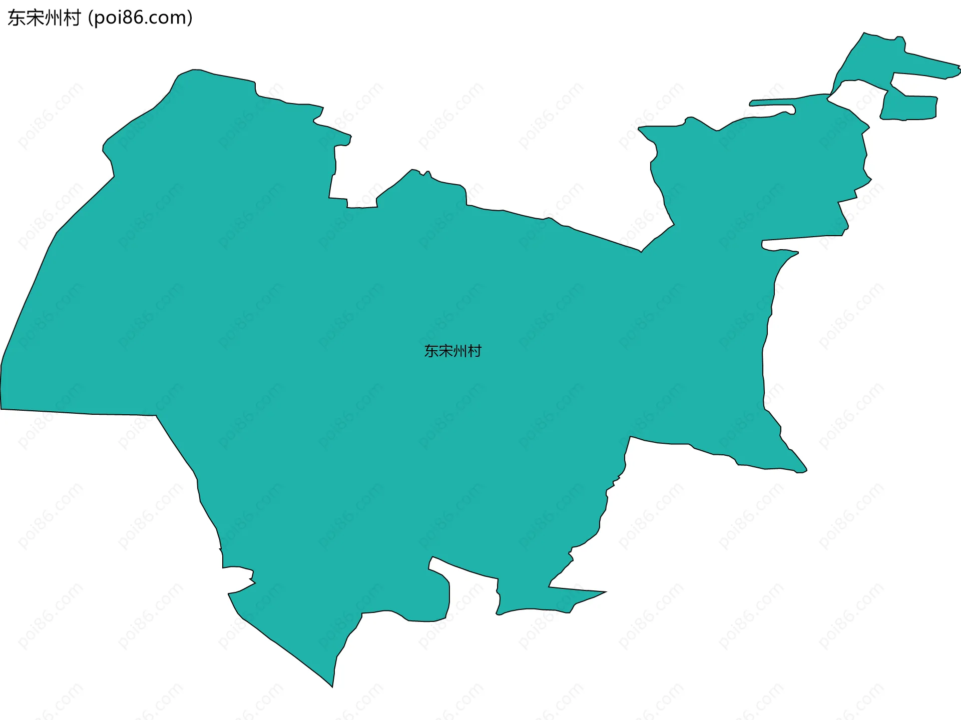 东宋州村边界地图