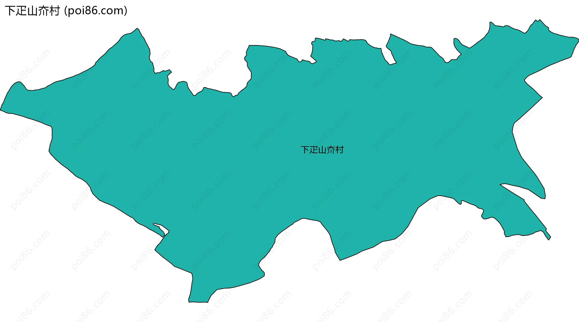 下疋山夼村边界地图