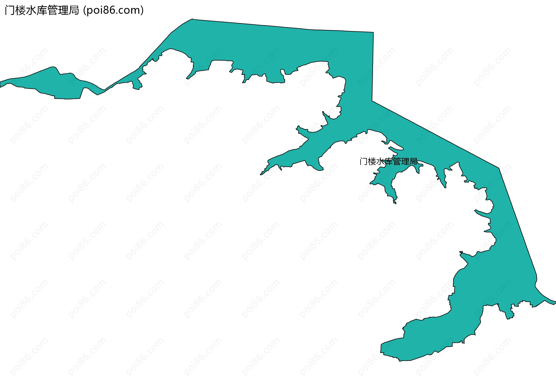 门楼水库管理局边界地图