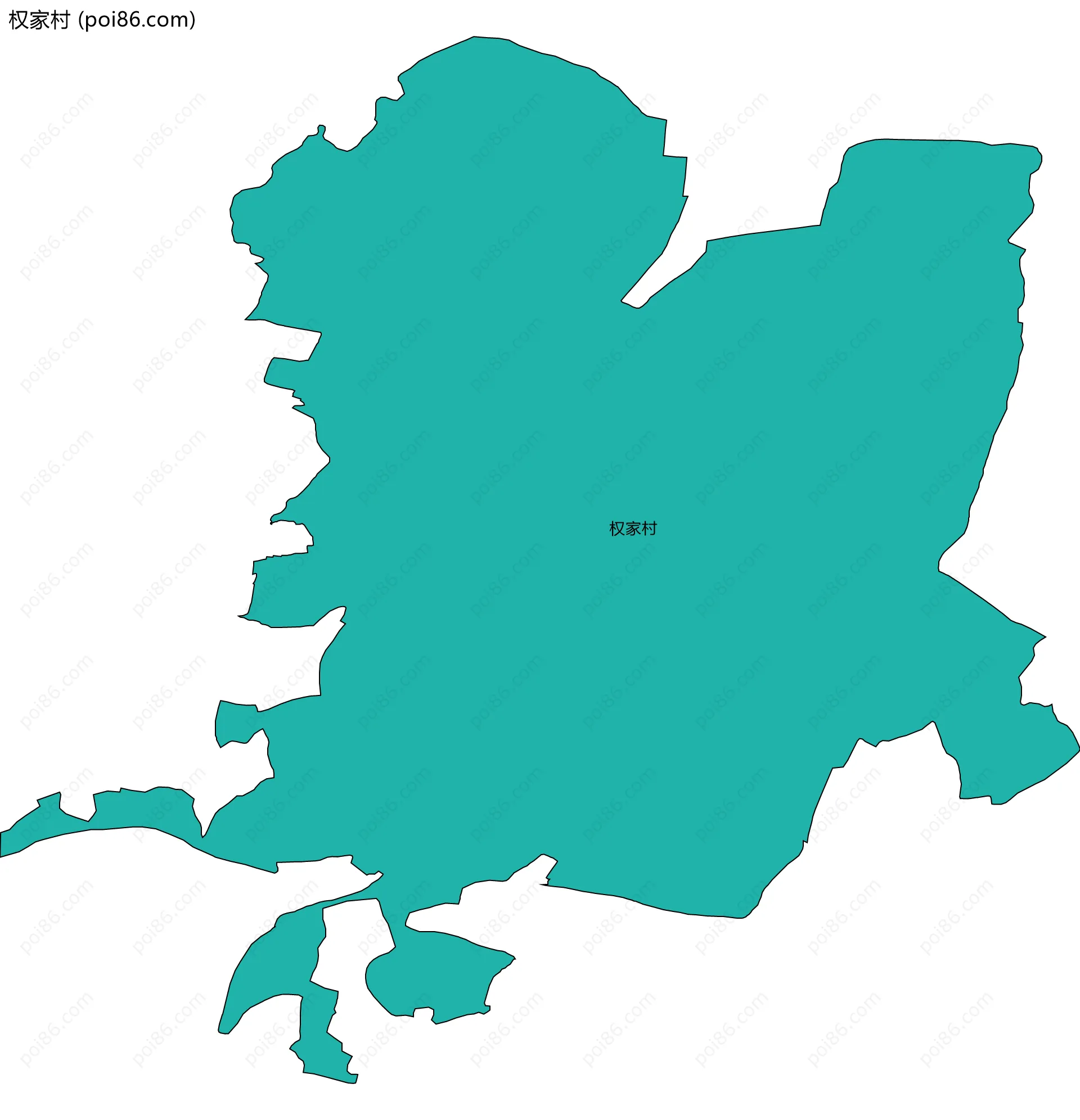权家村边界地图