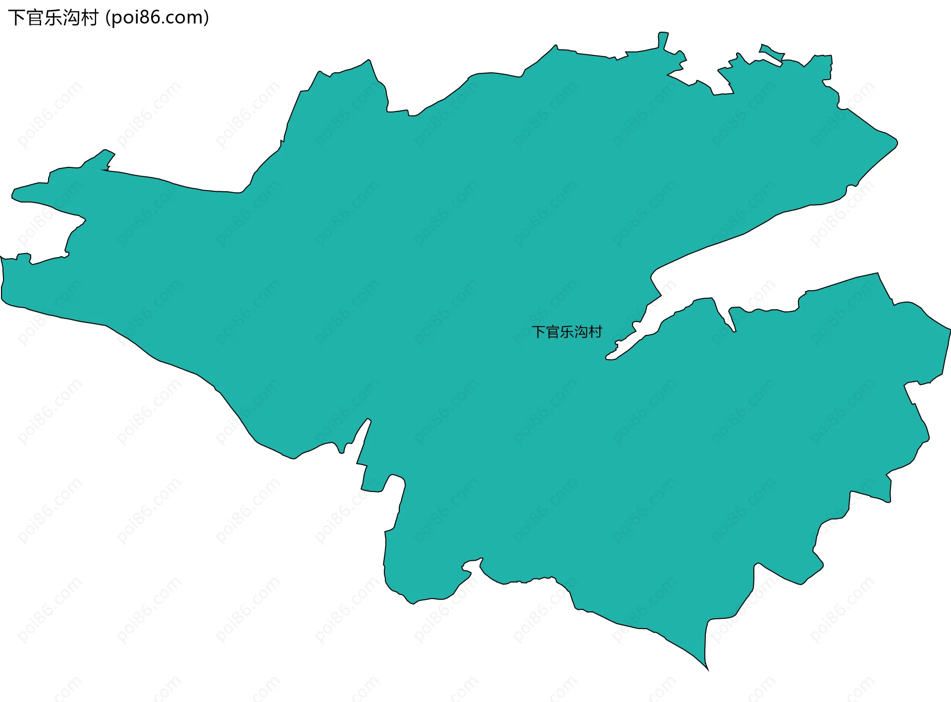 下官乐沟村边界地图