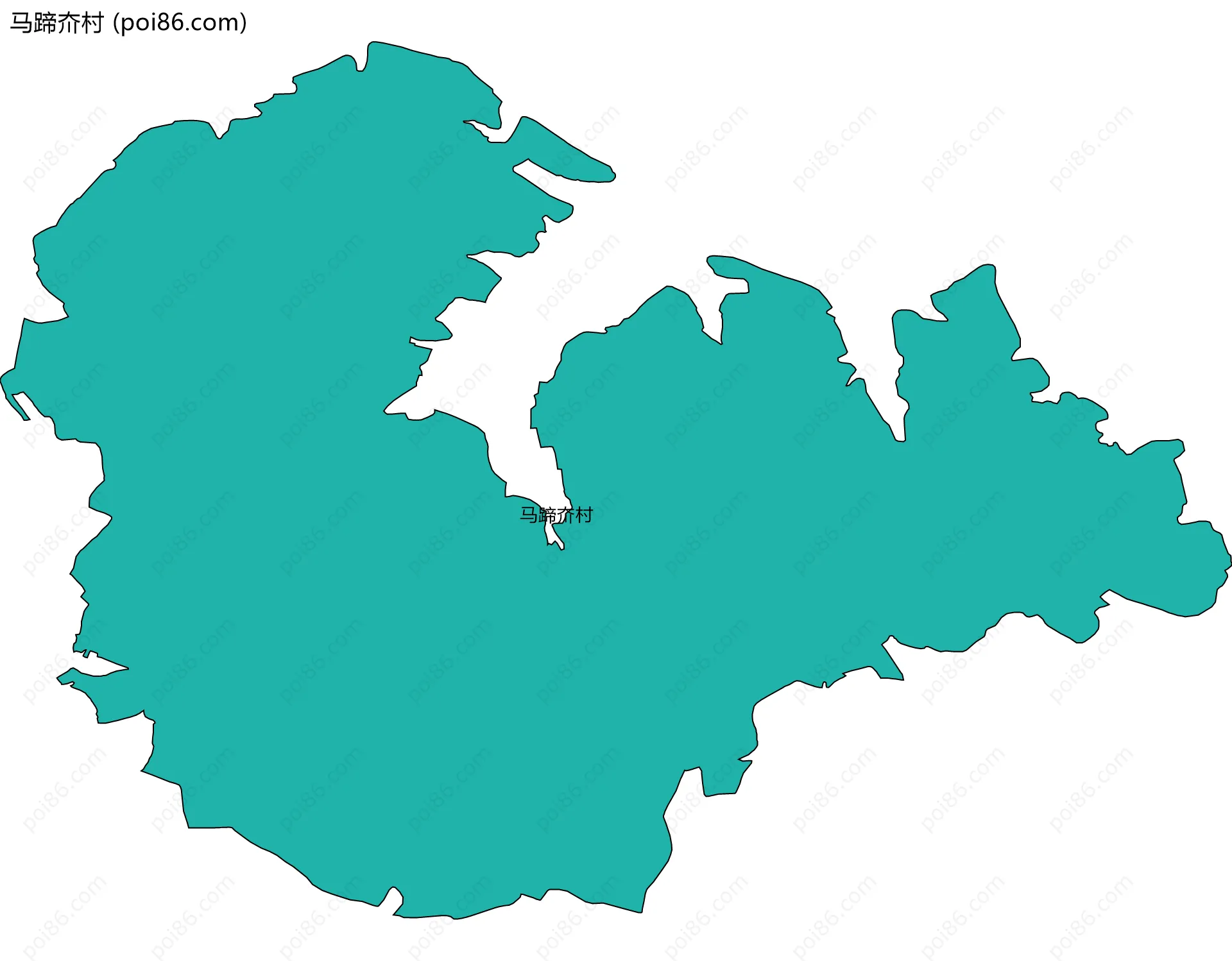 马蹄夼村边界地图