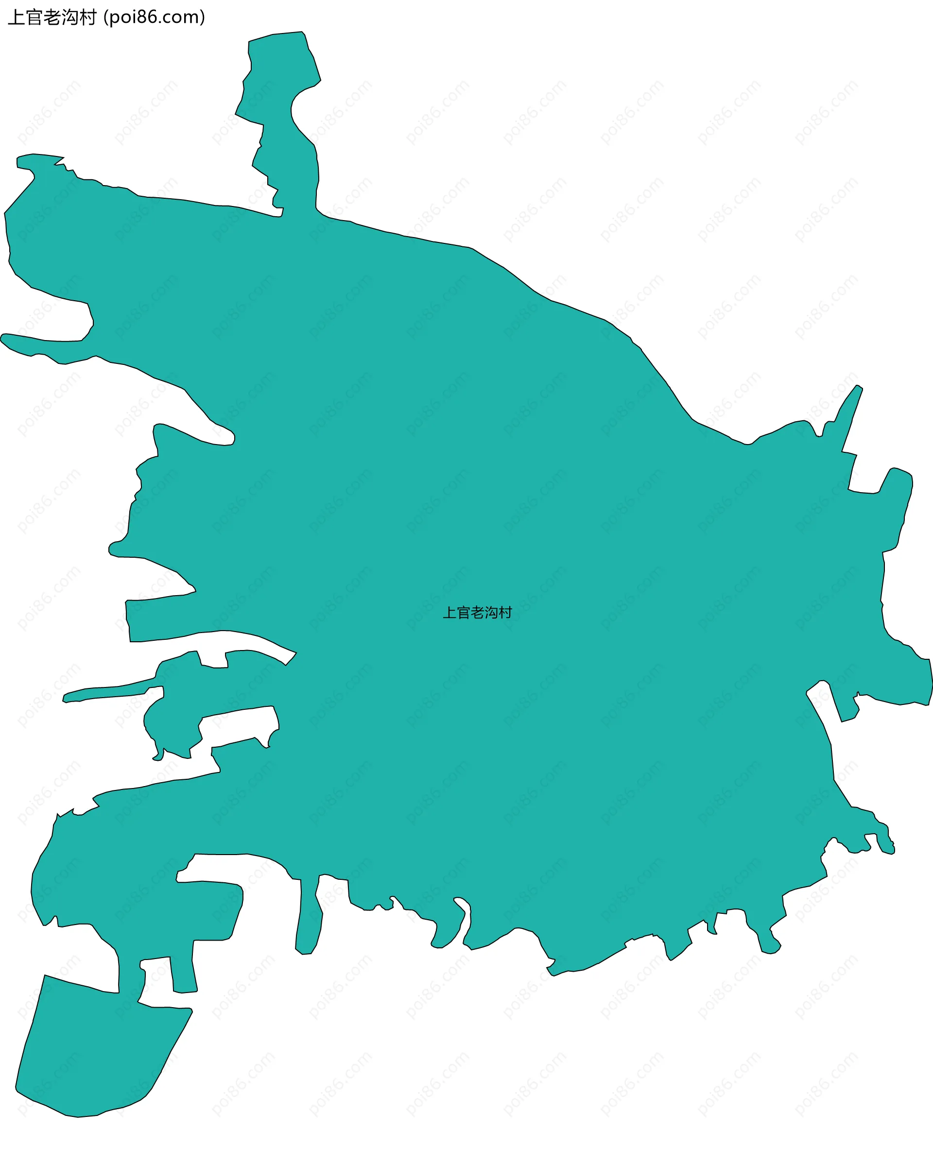 上官老沟村边界地图