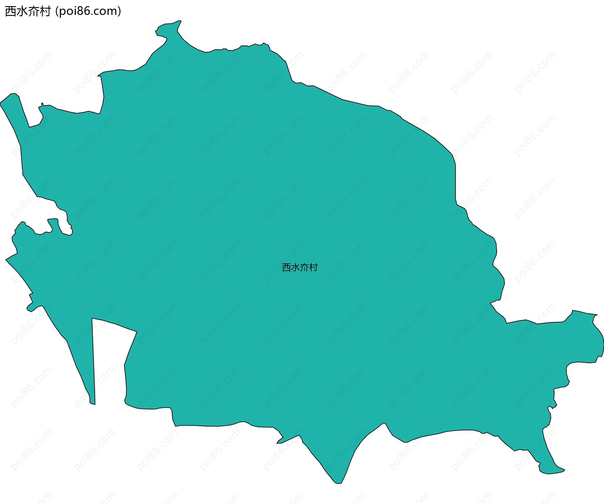 西水夼村边界地图