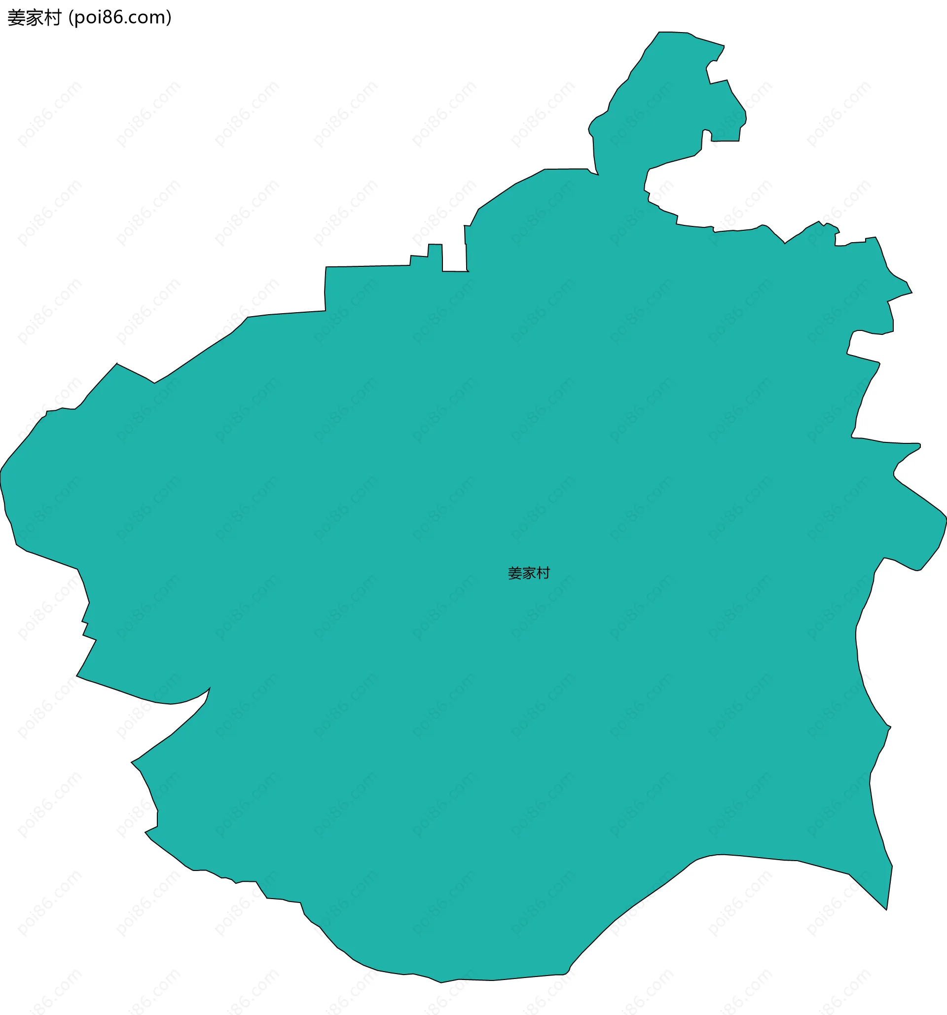 姜家村边界地图