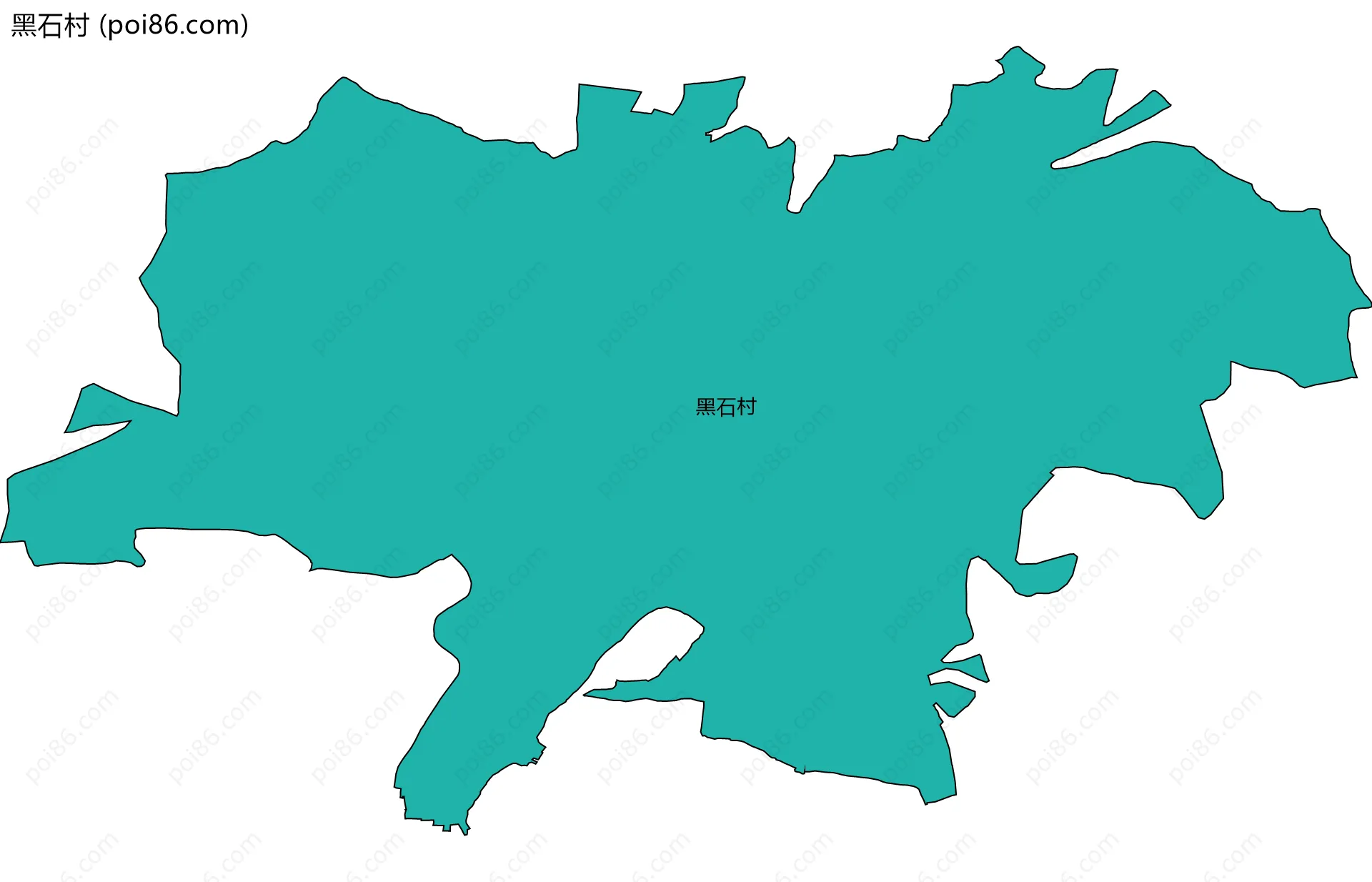 黑石村边界地图