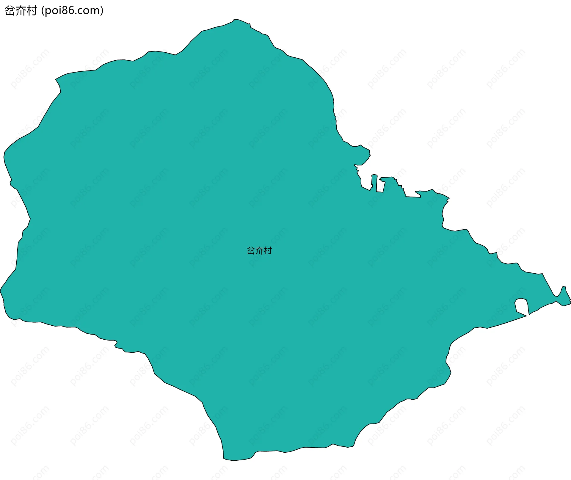 岔夼村边界地图