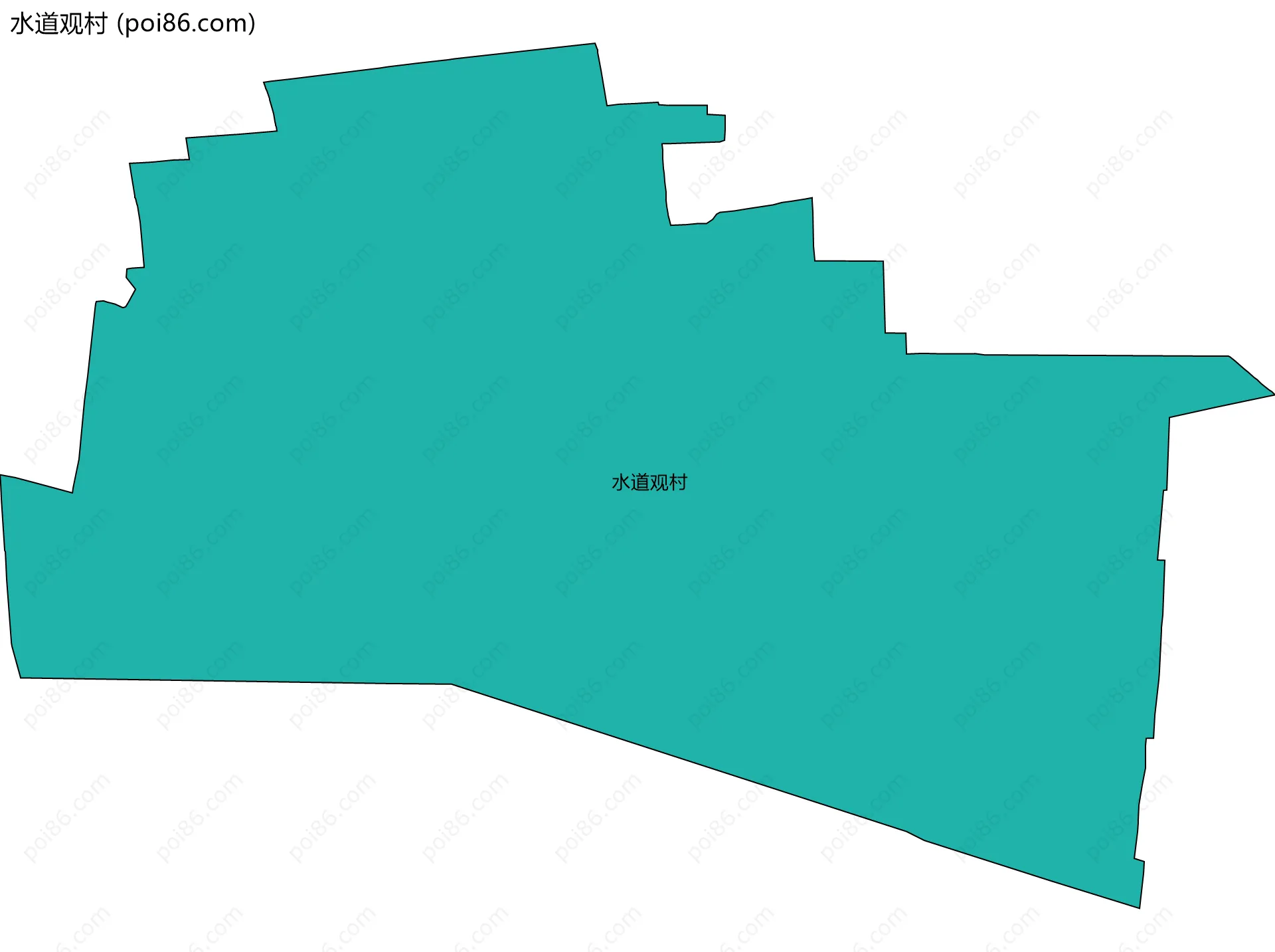 水道观村边界地图