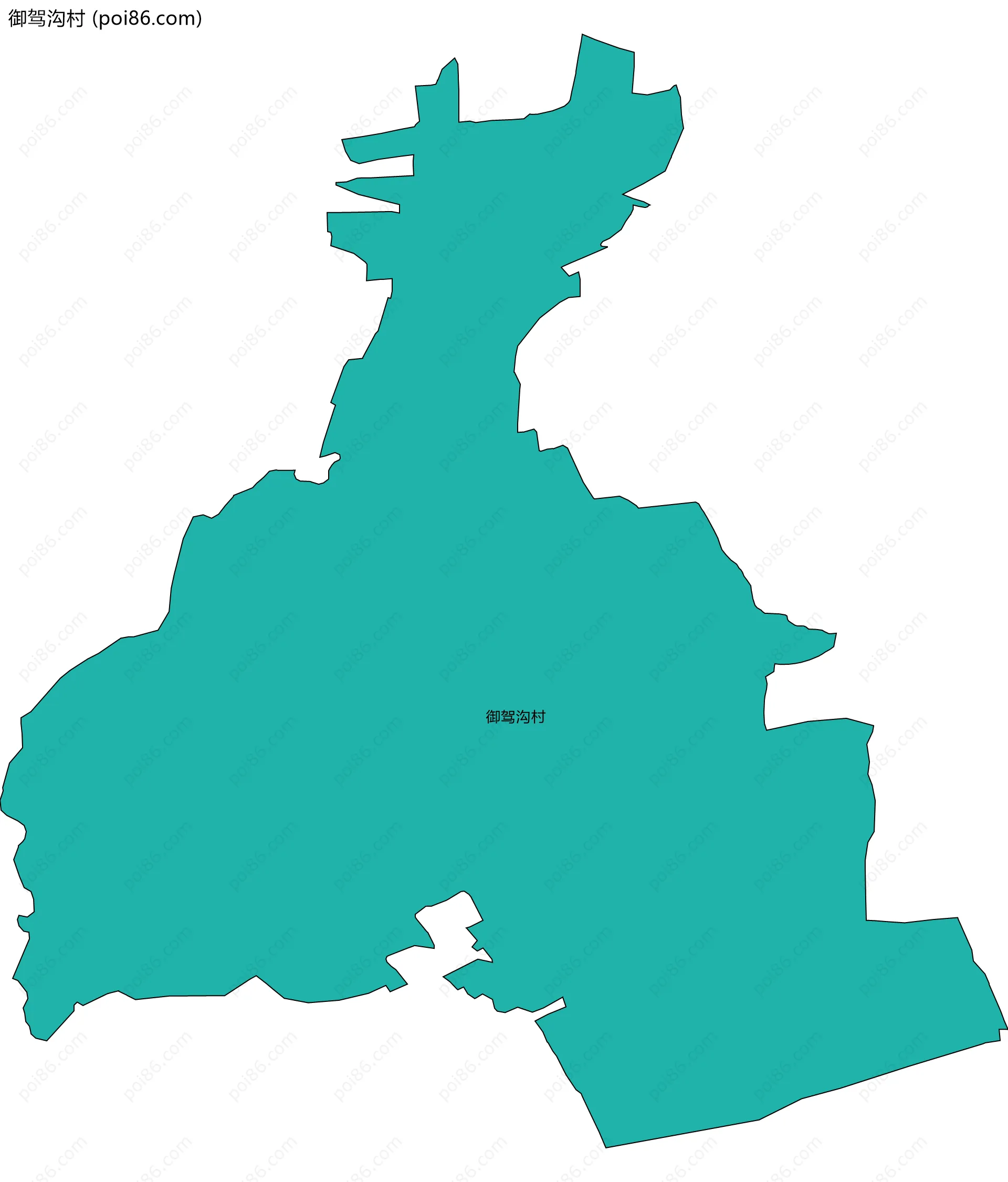 御驾沟村边界地图