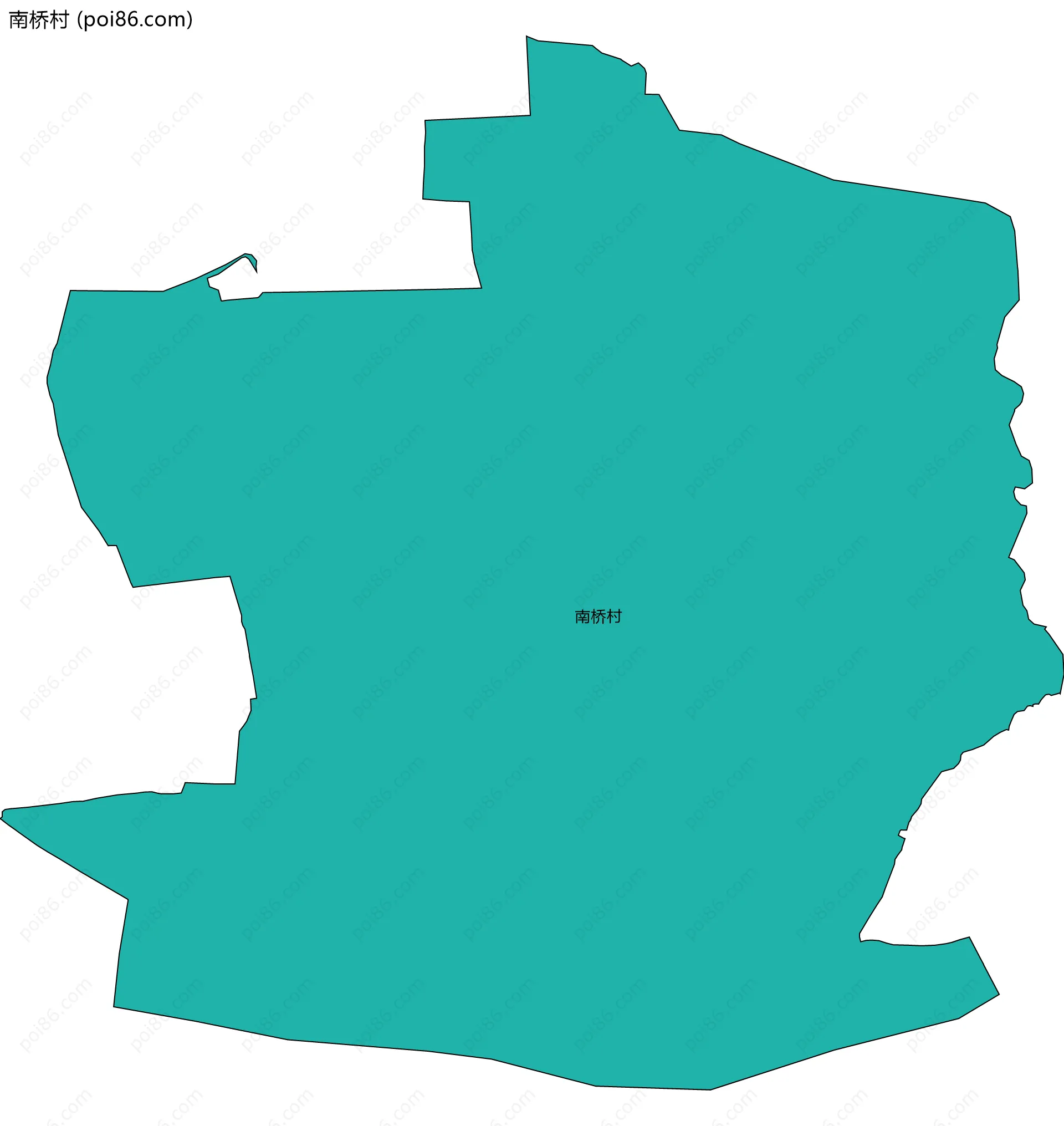 南桥村边界地图