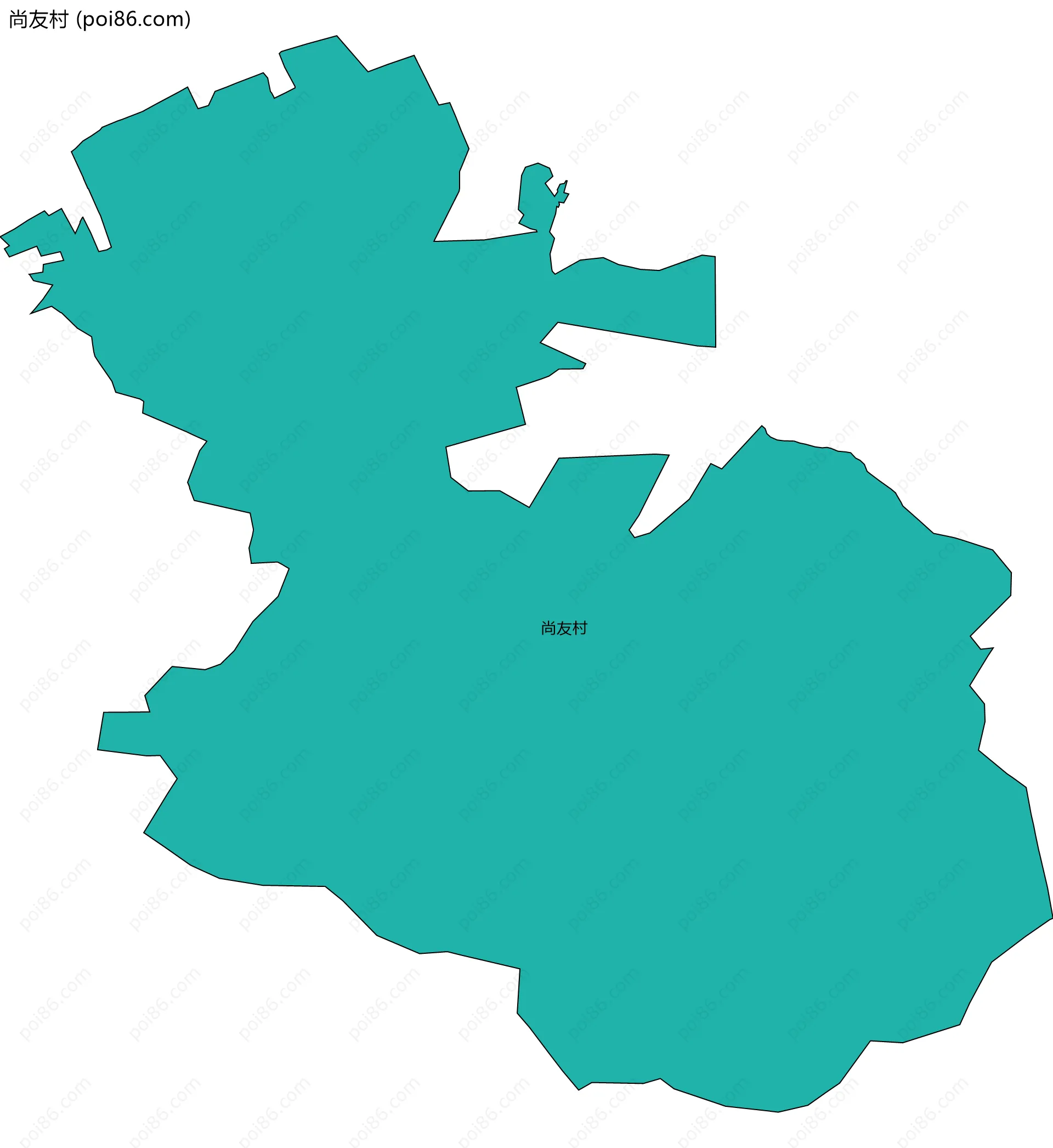 尚友村边界地图