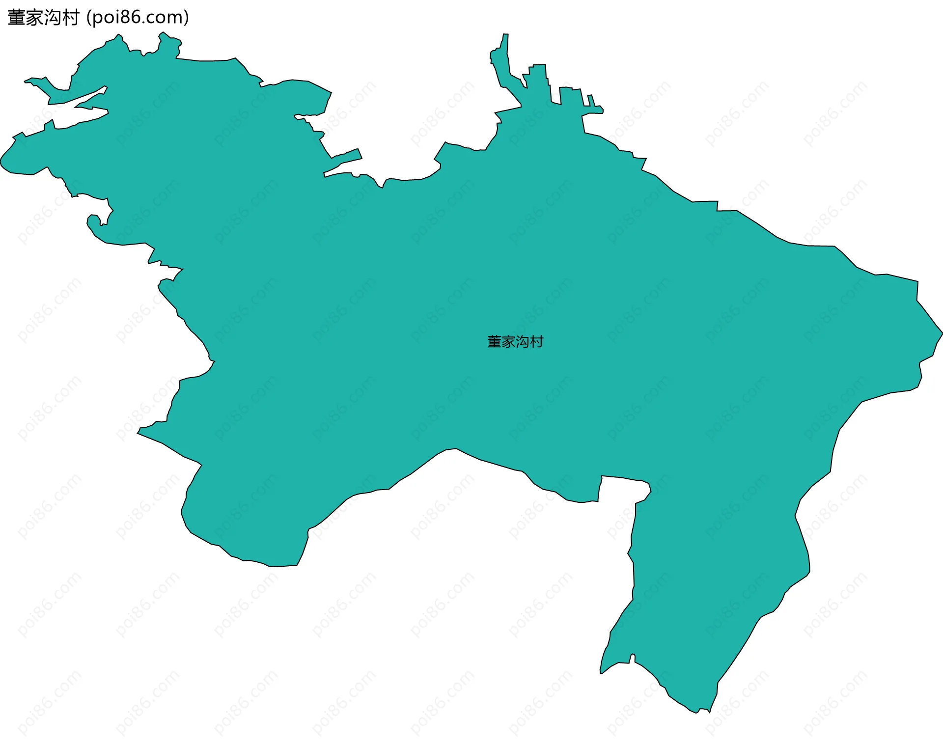 董家沟村边界地图