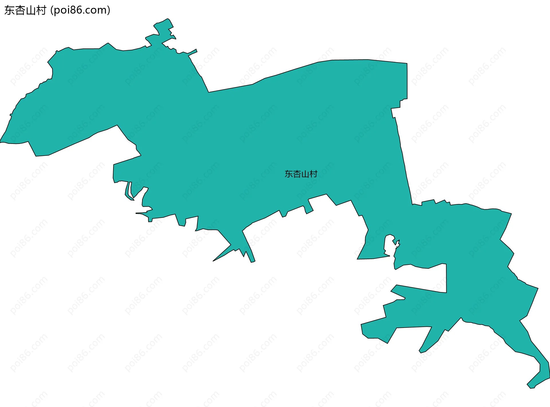 东杏山村边界地图