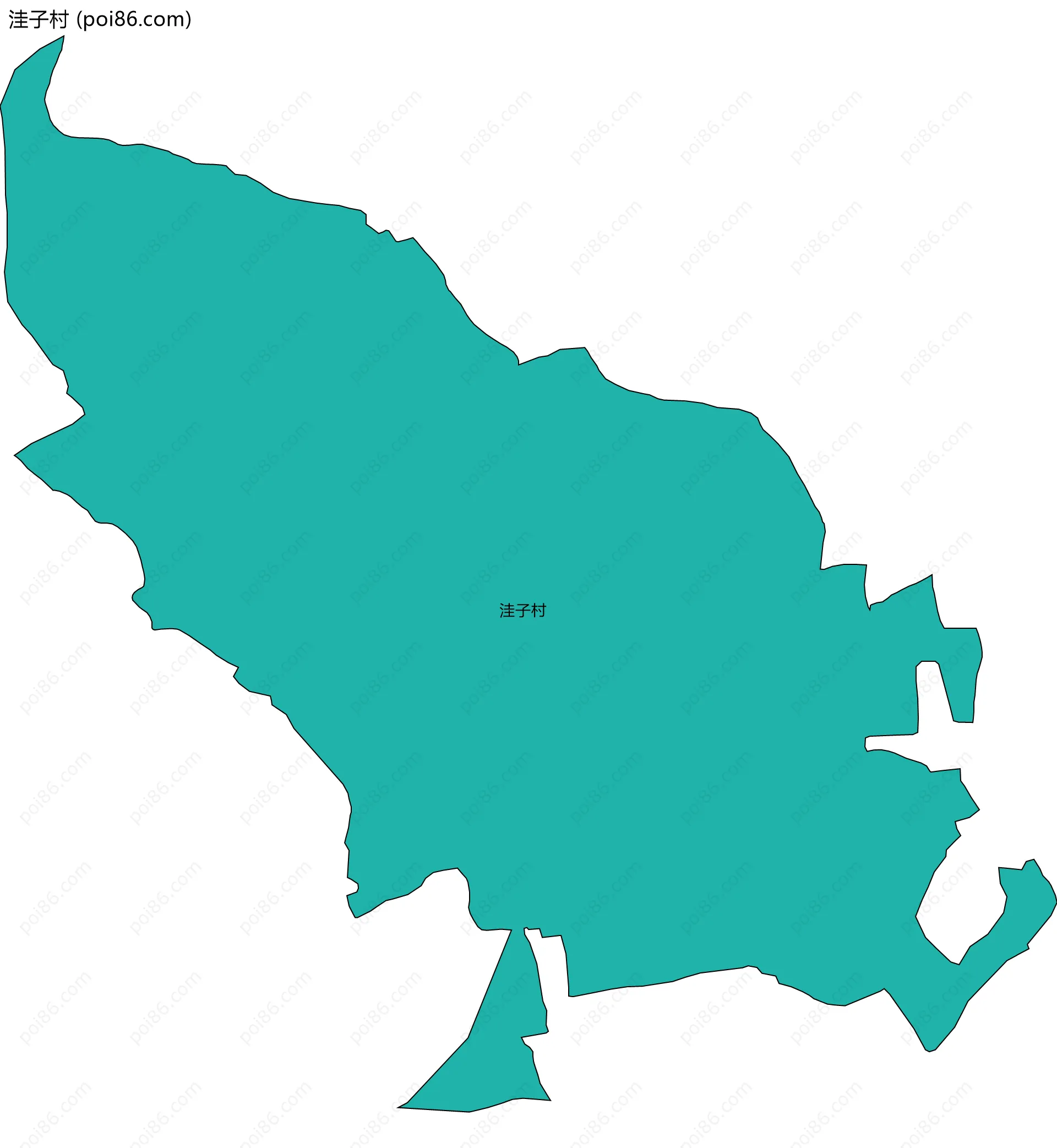 洼子村边界地图