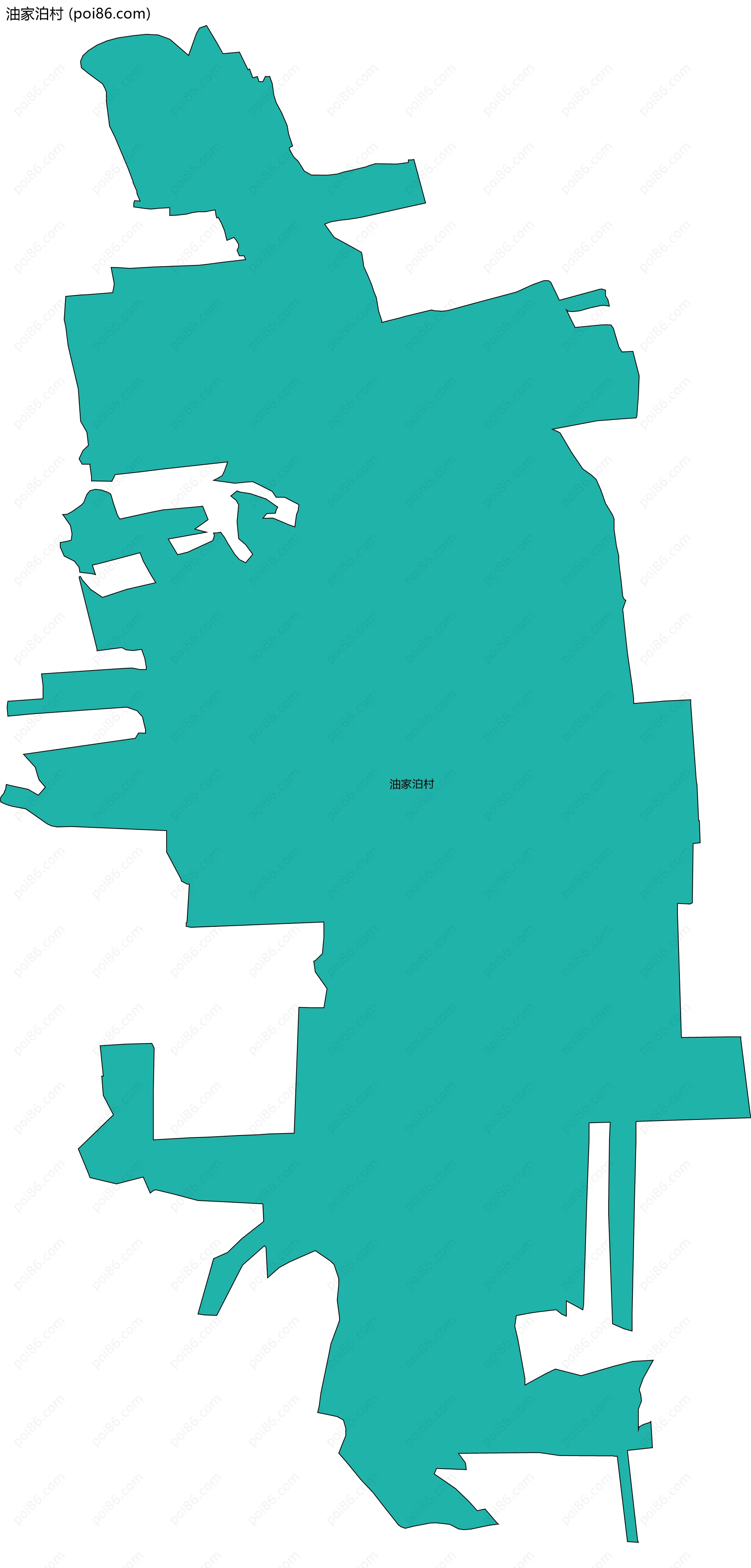 油家泊村边界地图