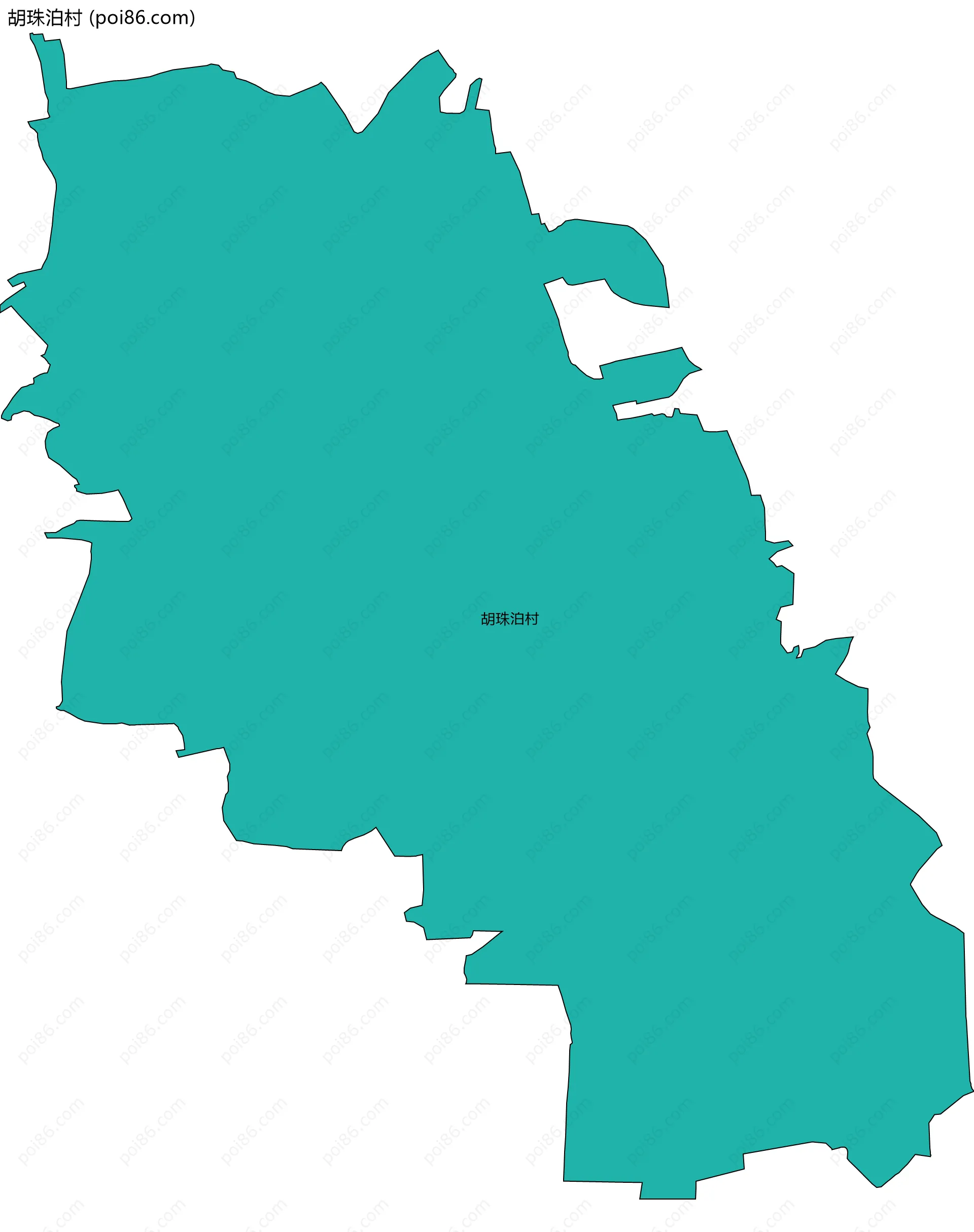 胡珠泊村边界地图