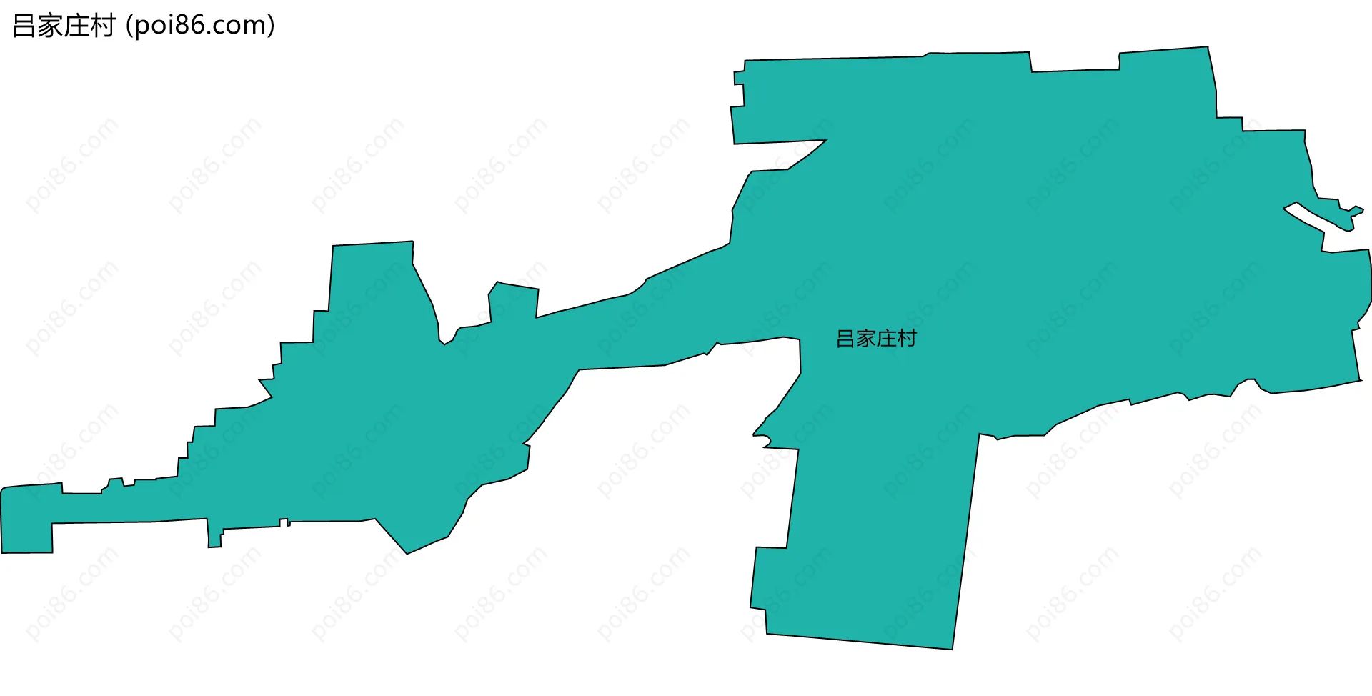 吕家庄村边界地图