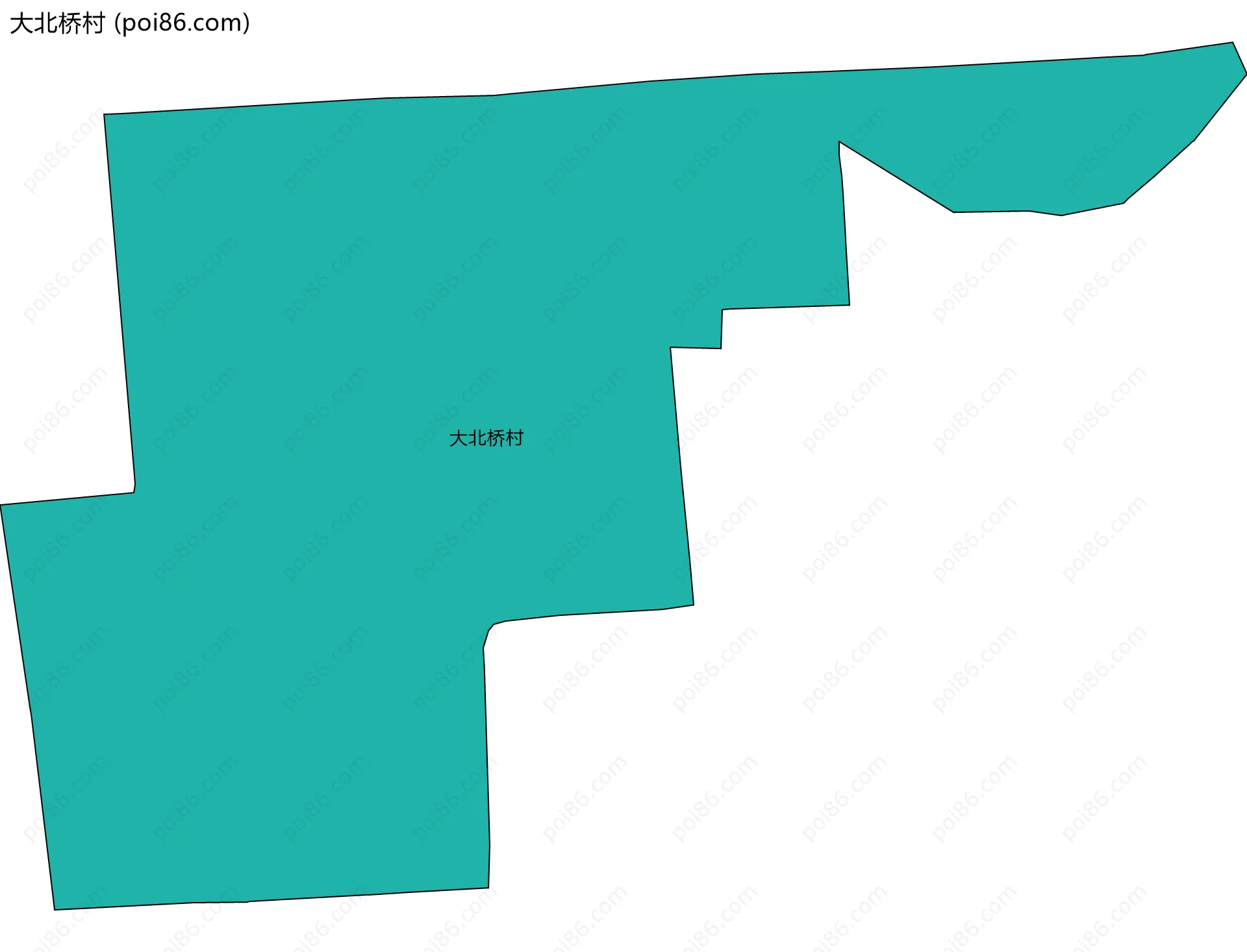 大北桥村边界地图