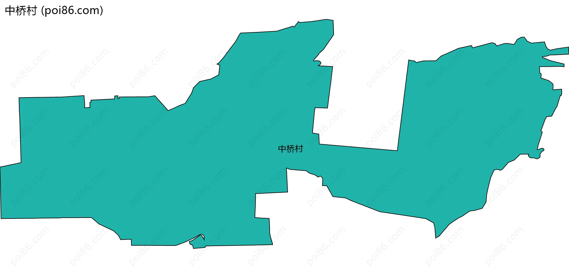 中桥村边界地图