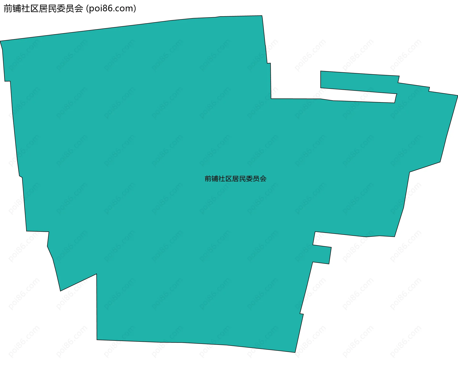 前铺社区居民委员会边界地图