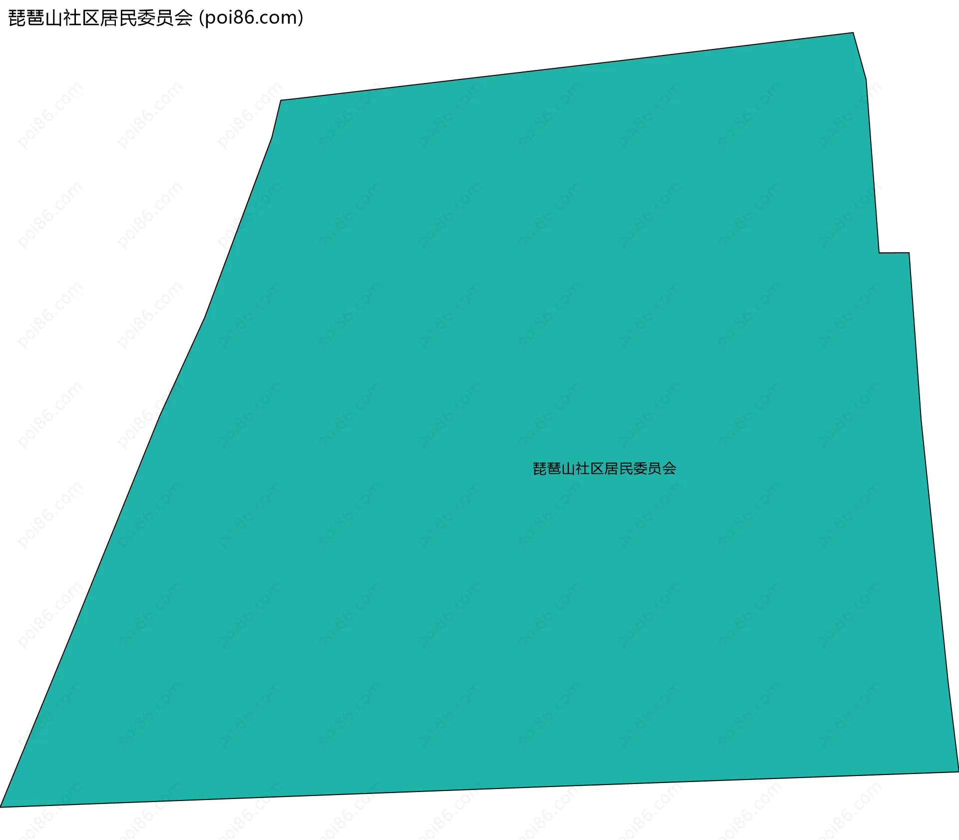 琵琶山社区居民委员会边界地图
