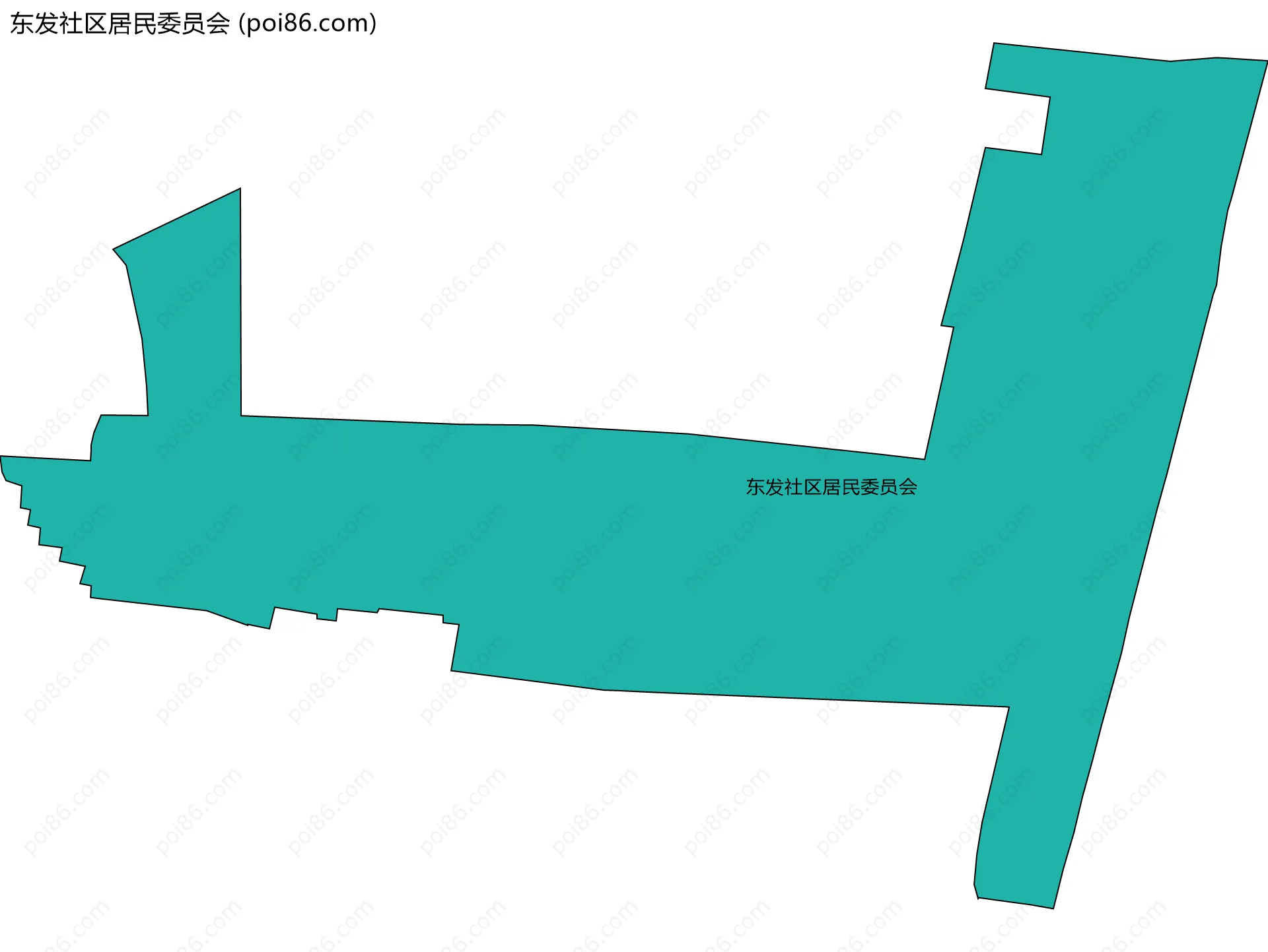 东发社区居民委员会边界地图