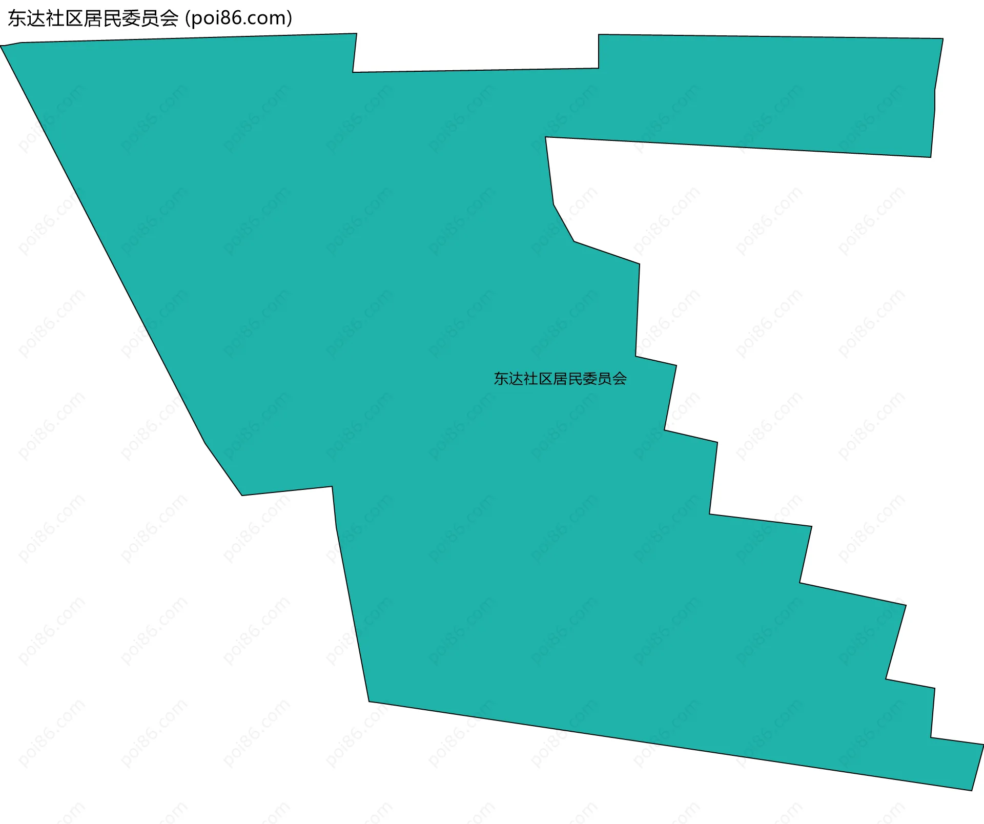 东达社区居民委员会边界地图