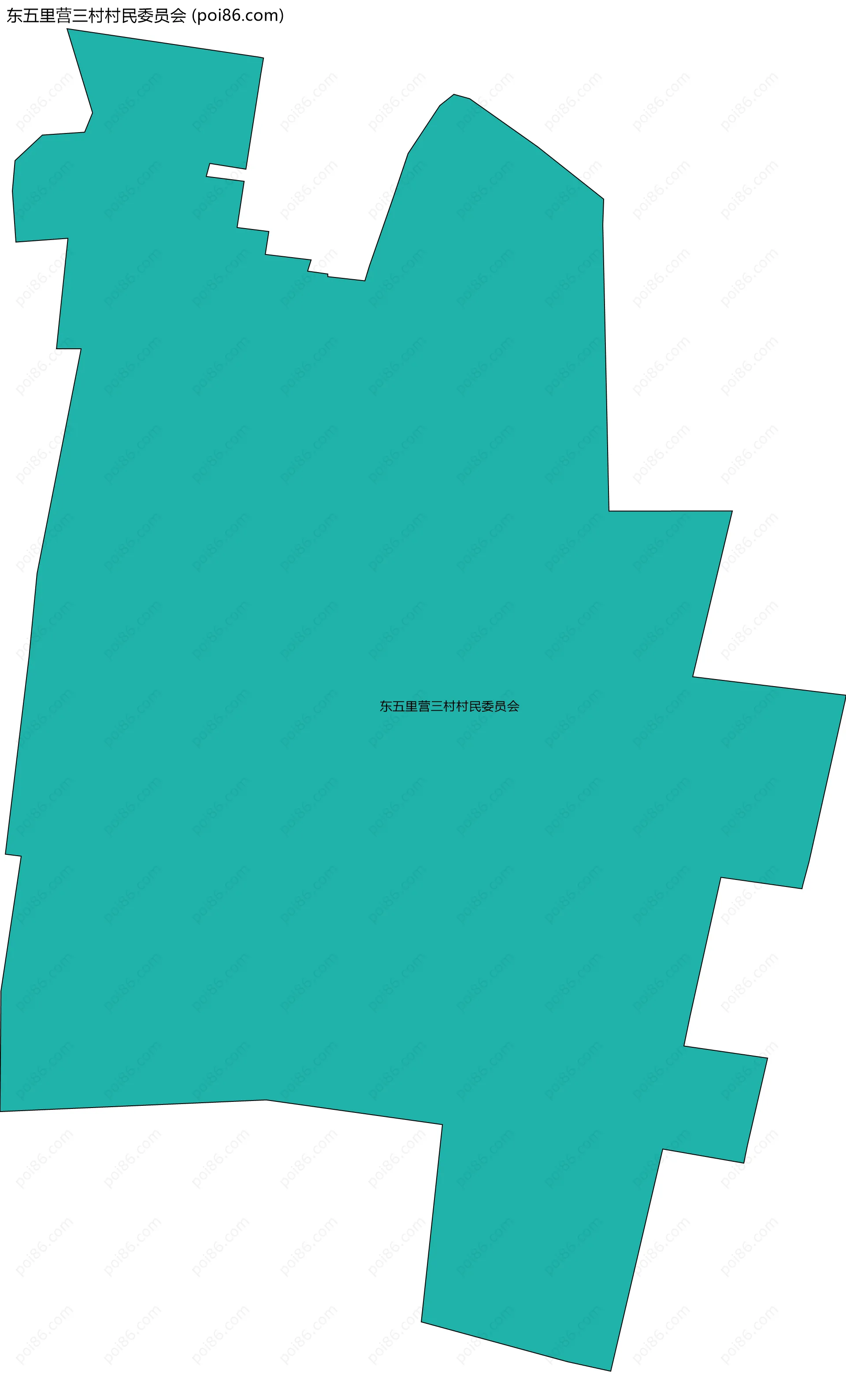 东五里营三村村民委员会边界地图