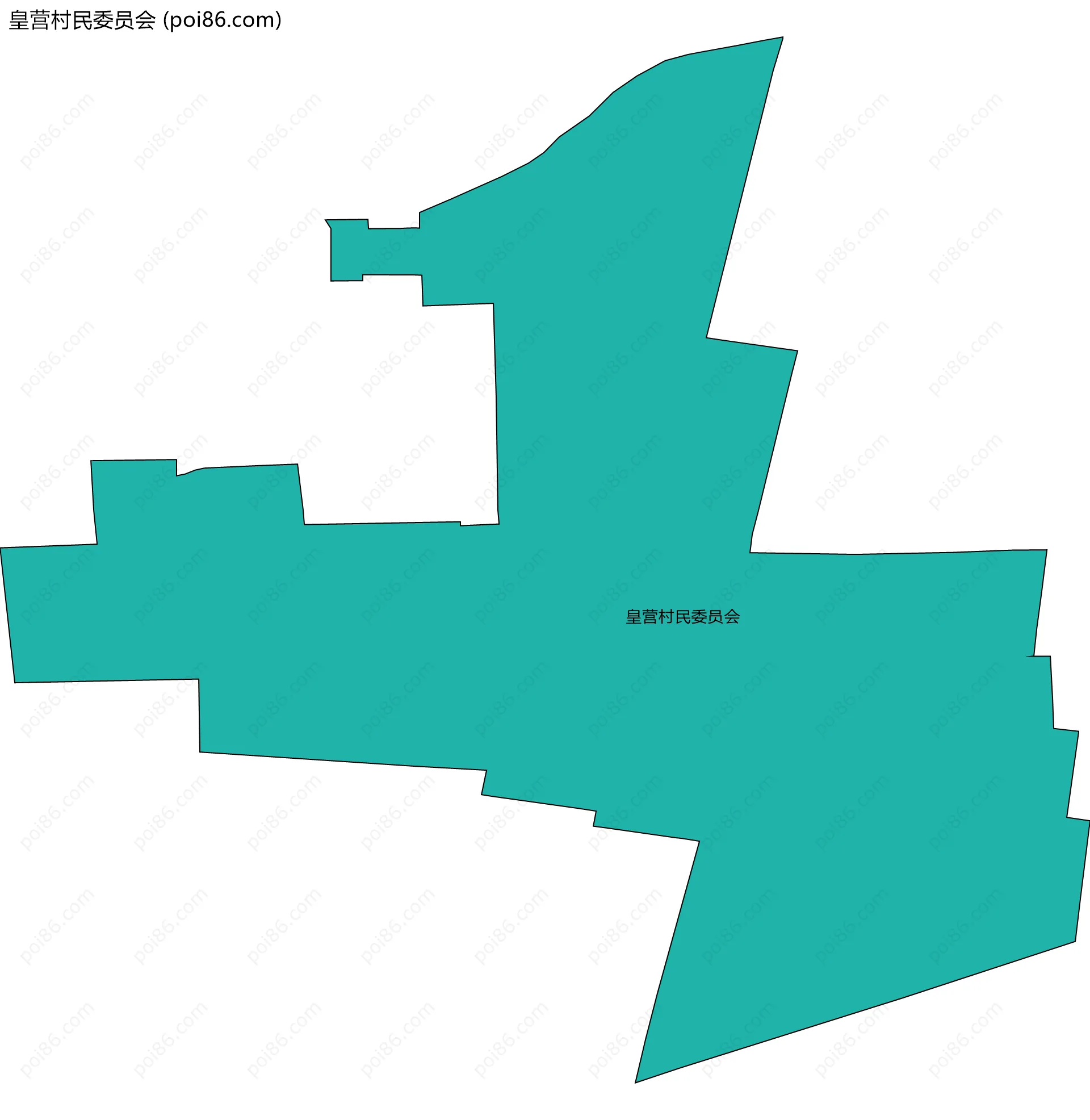 皇营村民委员会边界地图