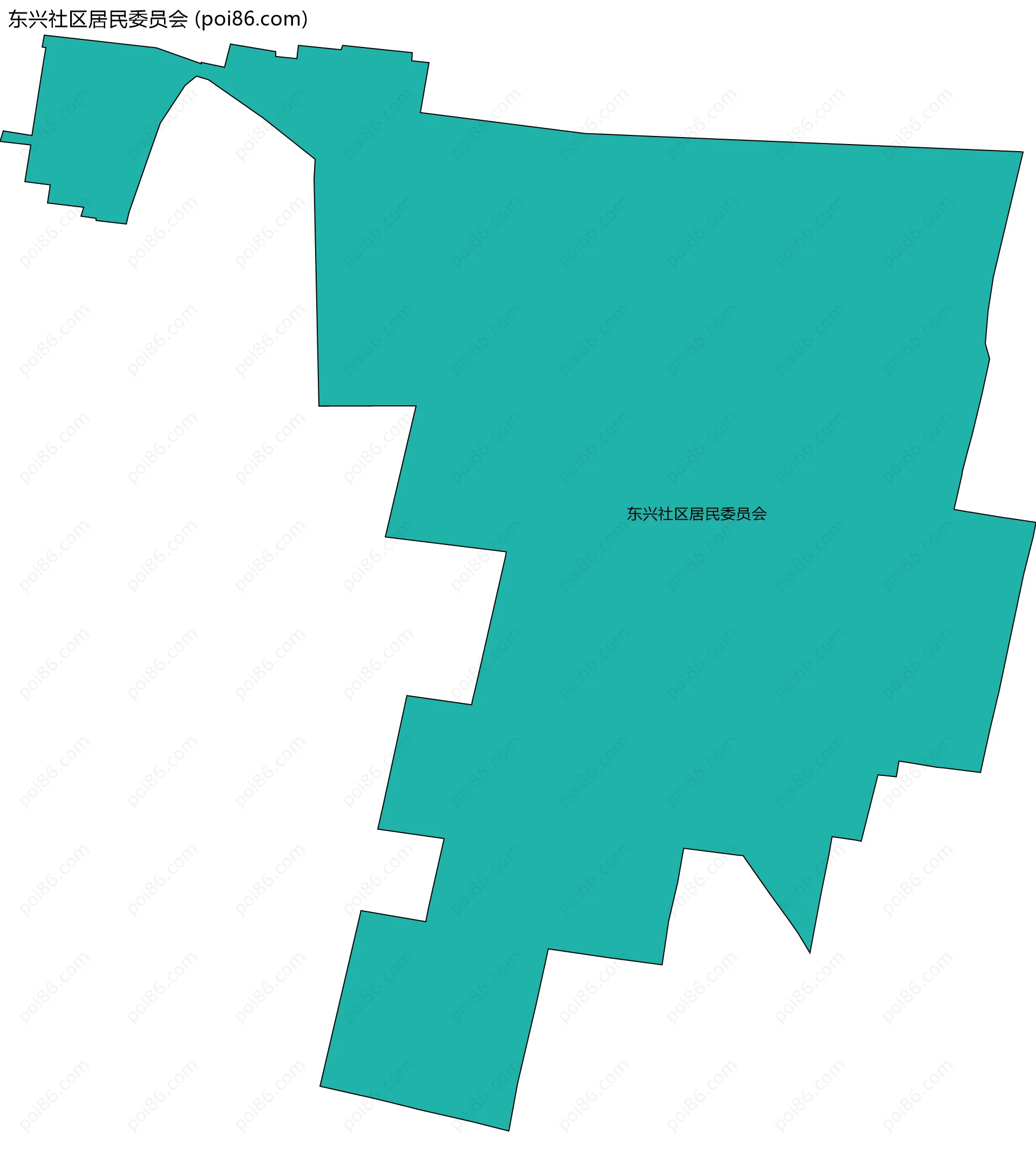 东兴社区居民委员会边界地图