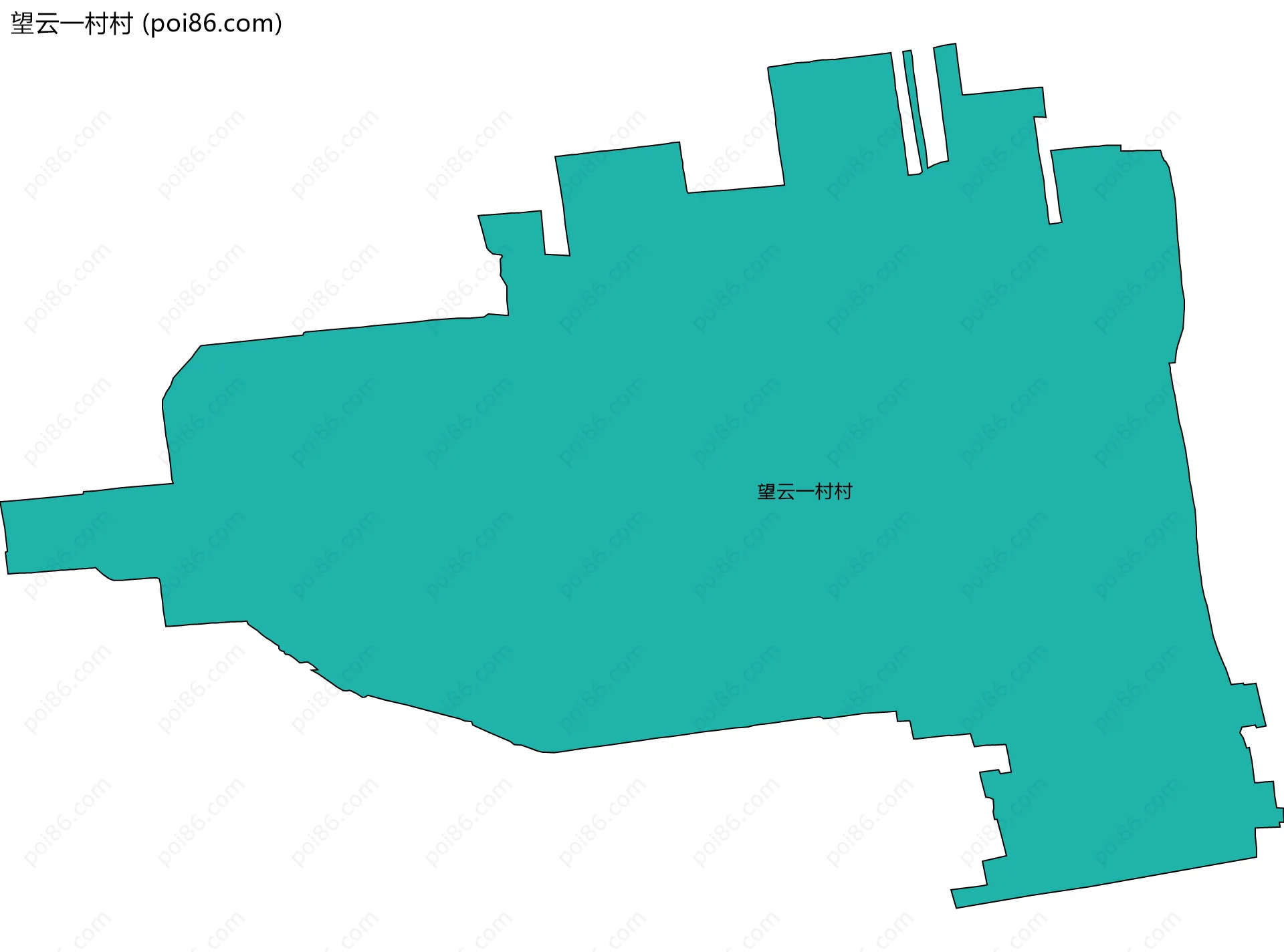 望云一村村边界地图