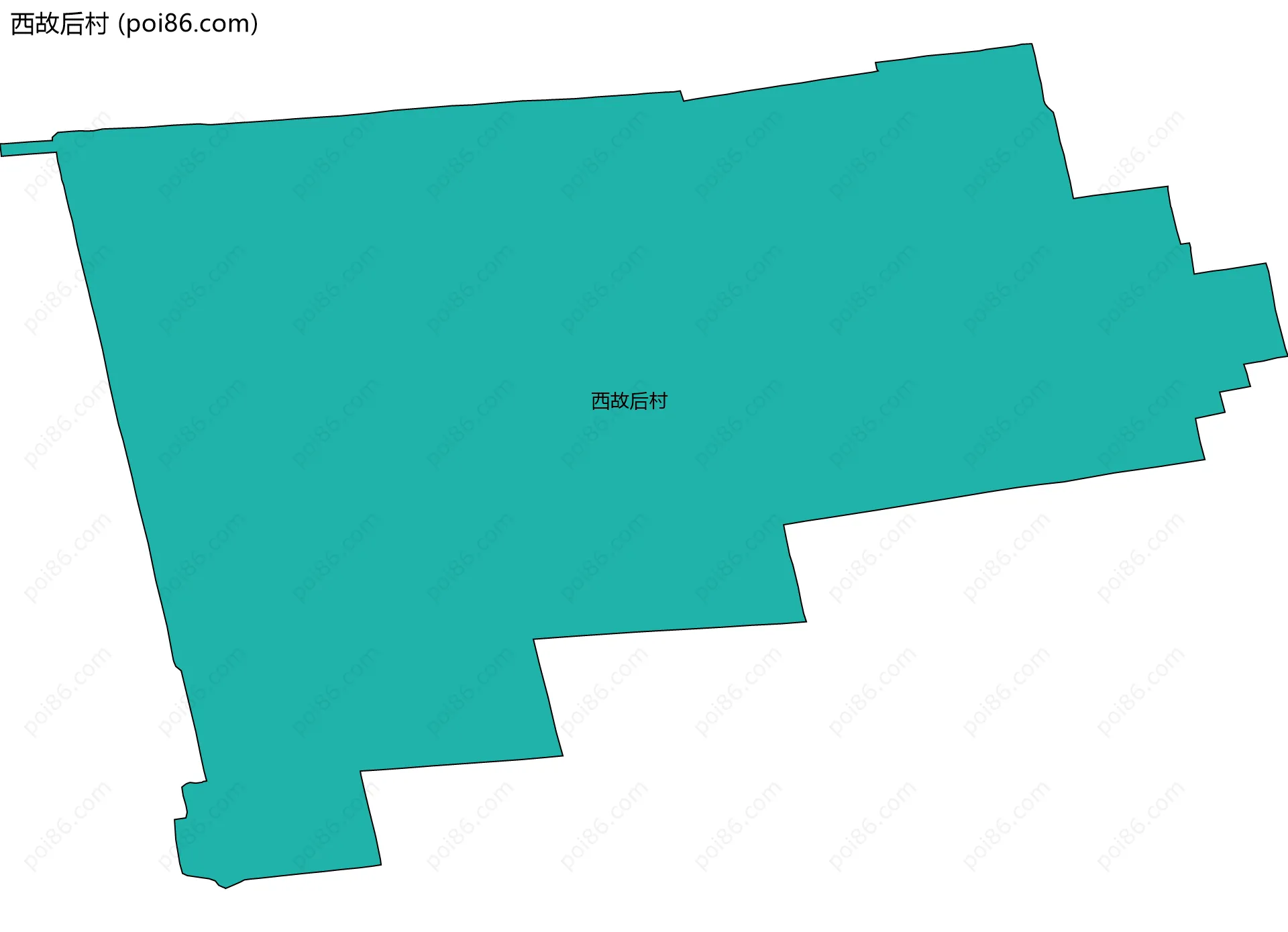 西故后村边界地图