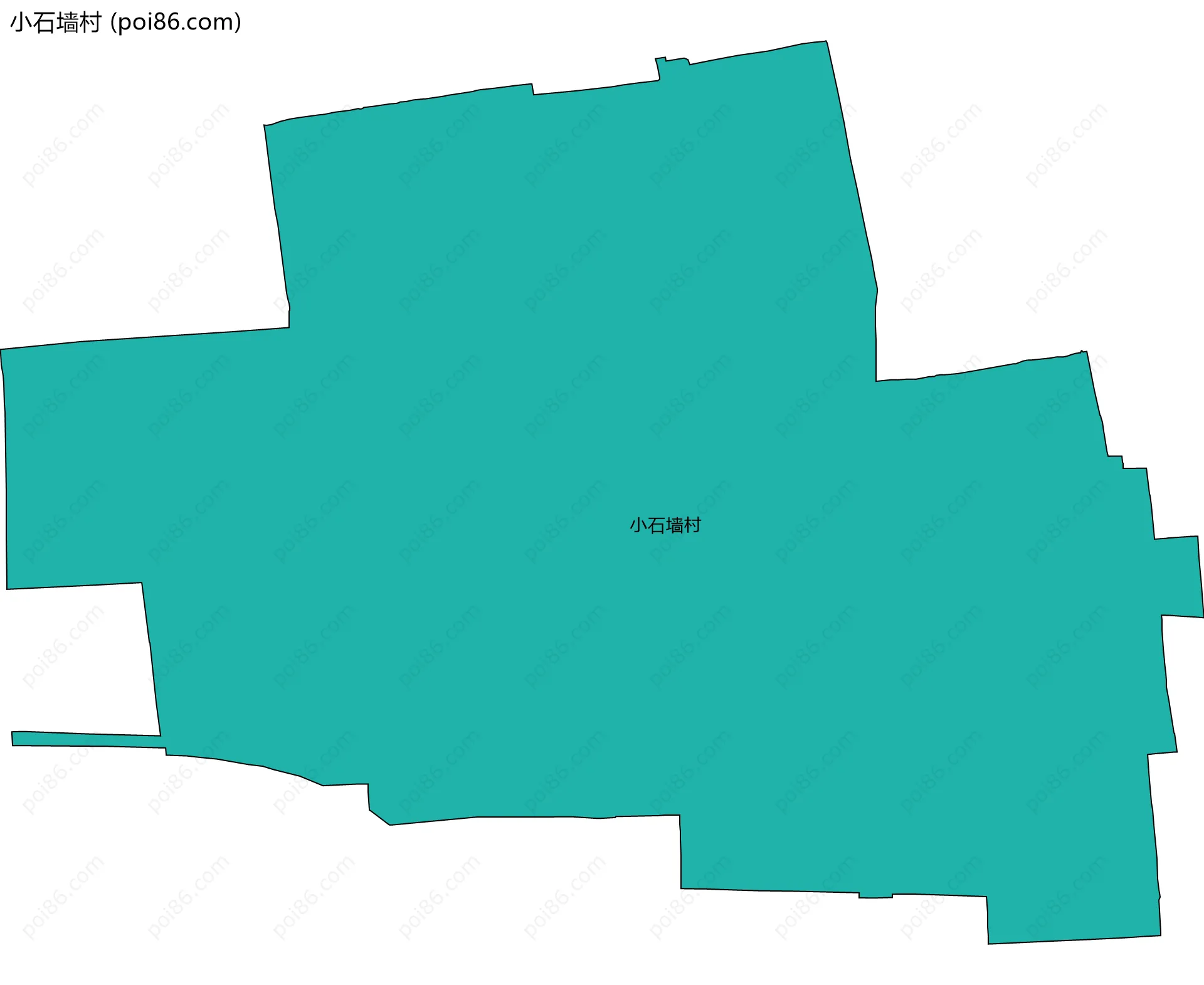 小石墙村边界地图