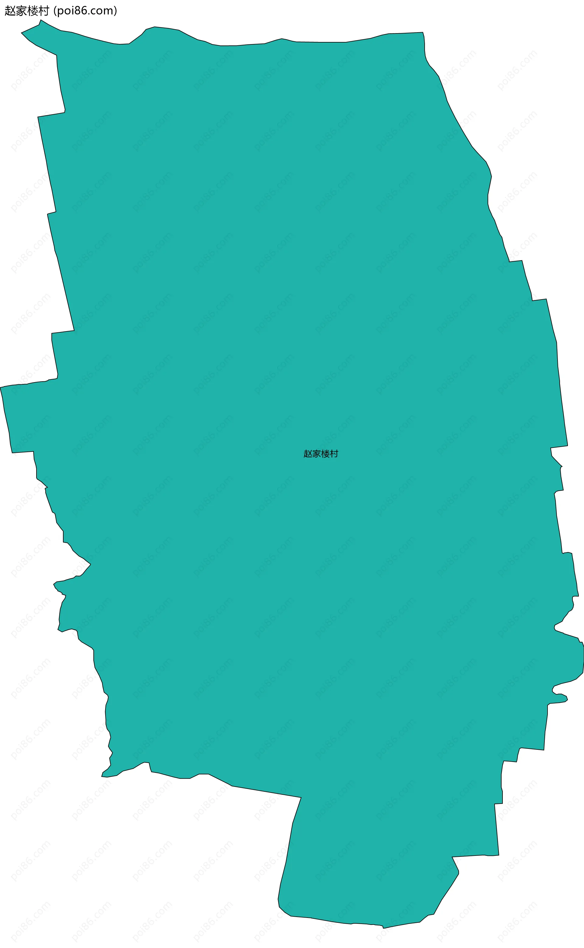 赵家楼村边界地图